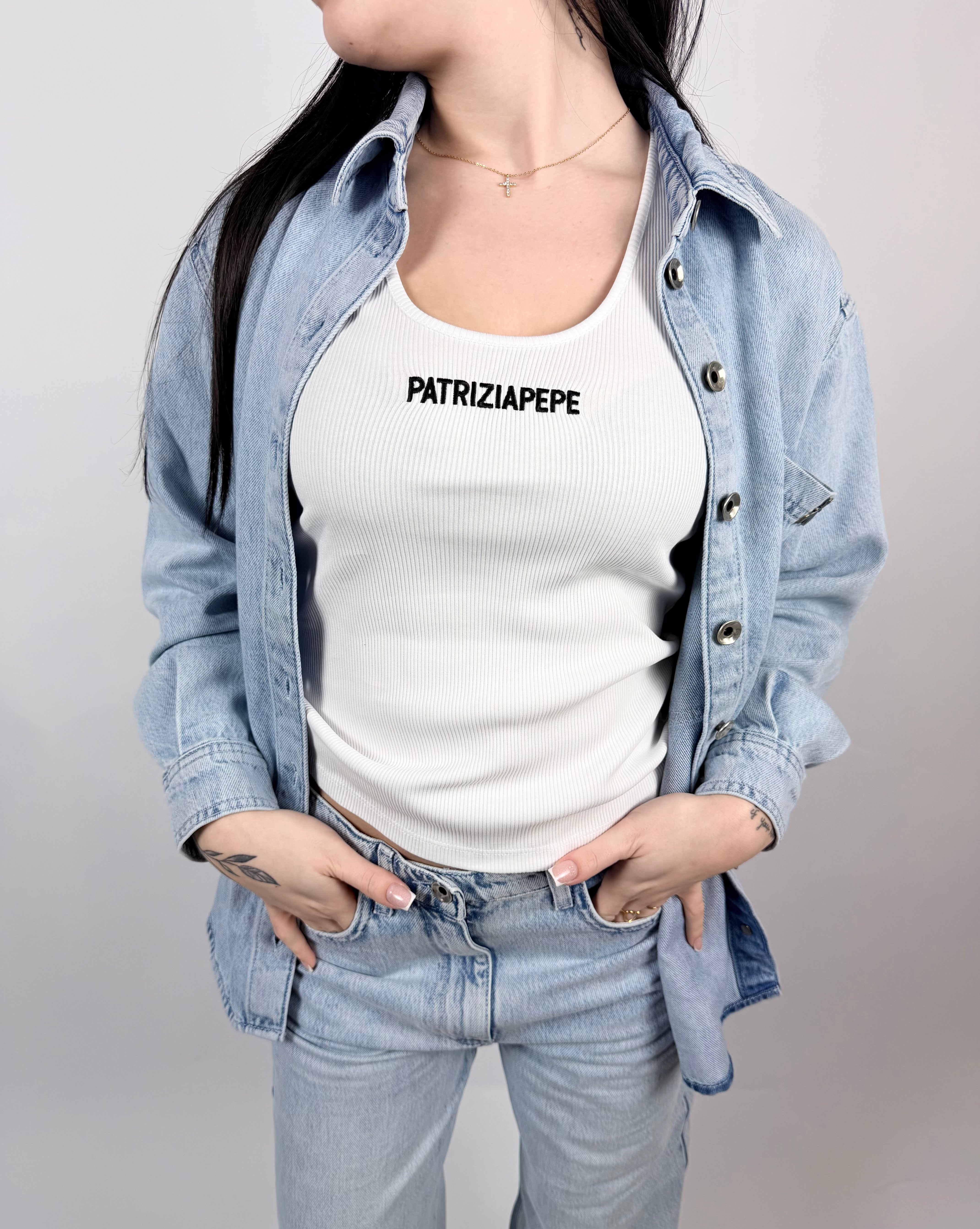 Giacca Denim Lavaggio Chiaro - Patrizia Pepe