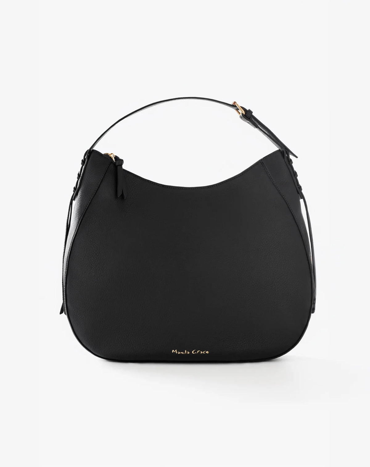 Borsa Hobo Morbida, Nero - Manila Grace