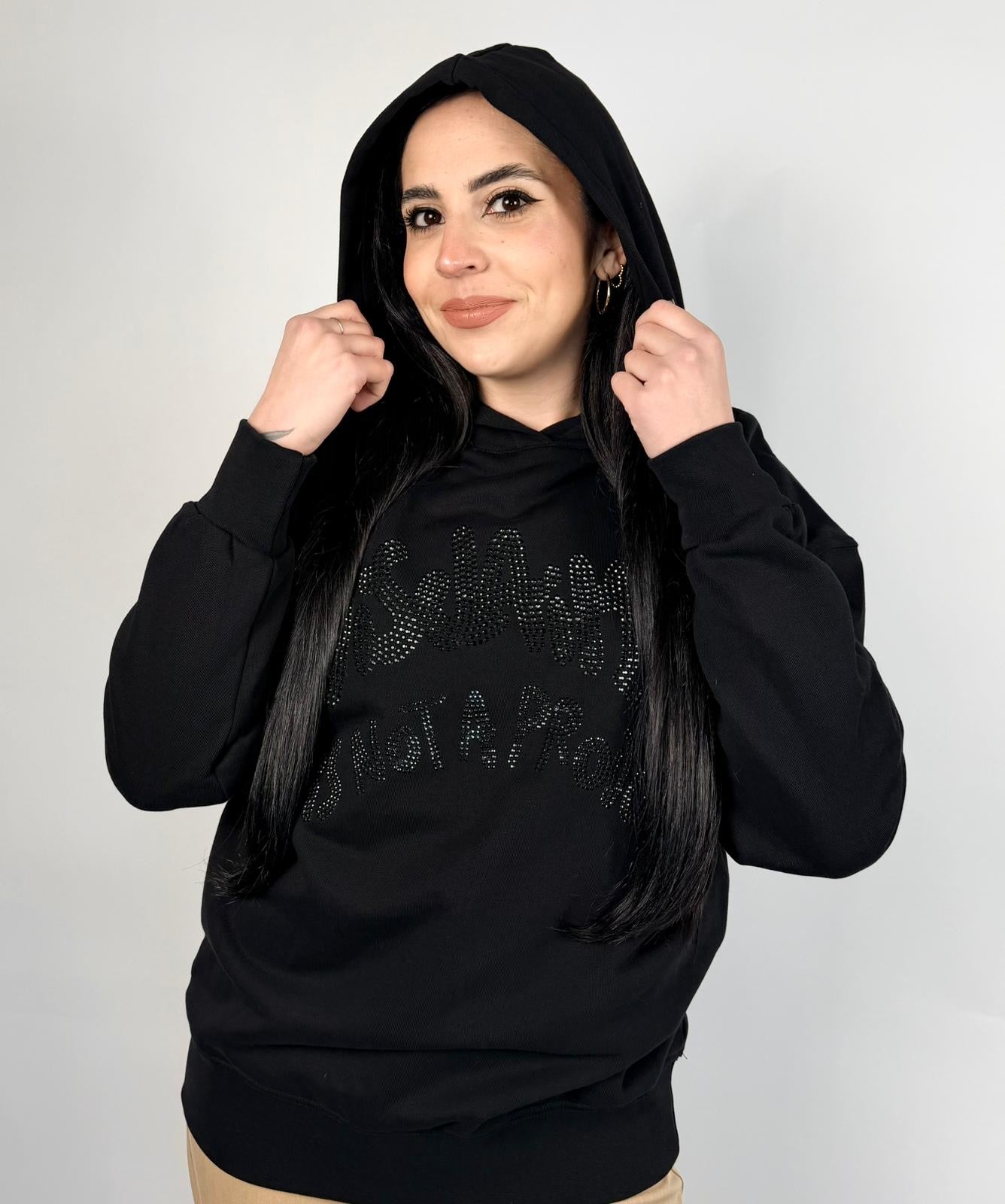 Strass Hoodie, Black - Disclaimer