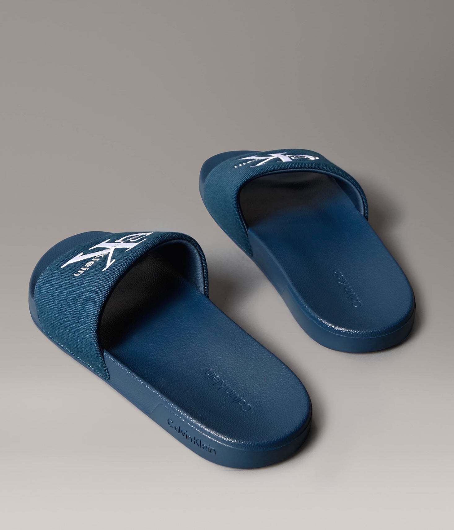 Ciabatta Tela Logo, Blu Navy - Calvin Klein