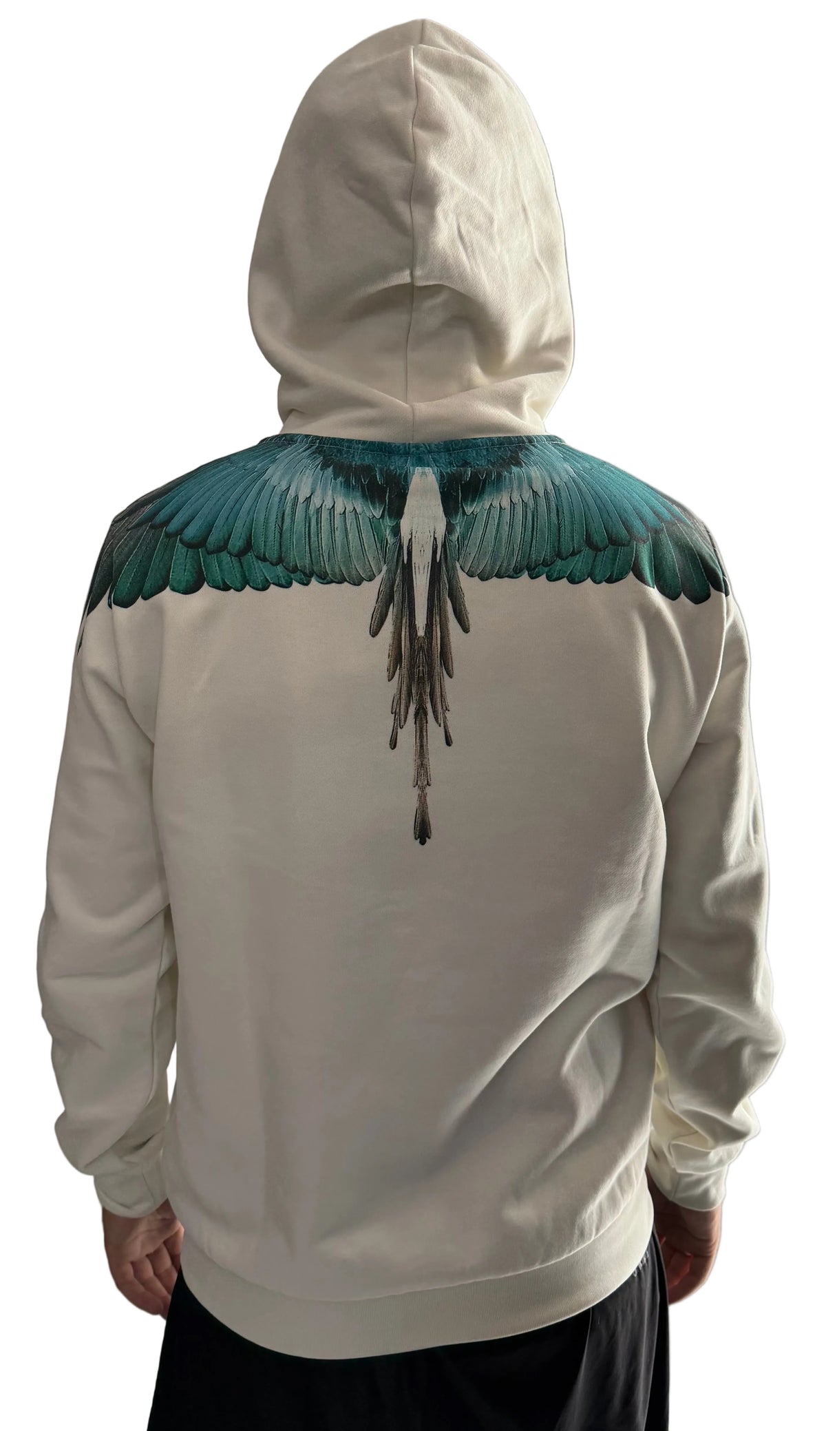 Hoodie Light Blue Wings, Bianco -County of Milan
