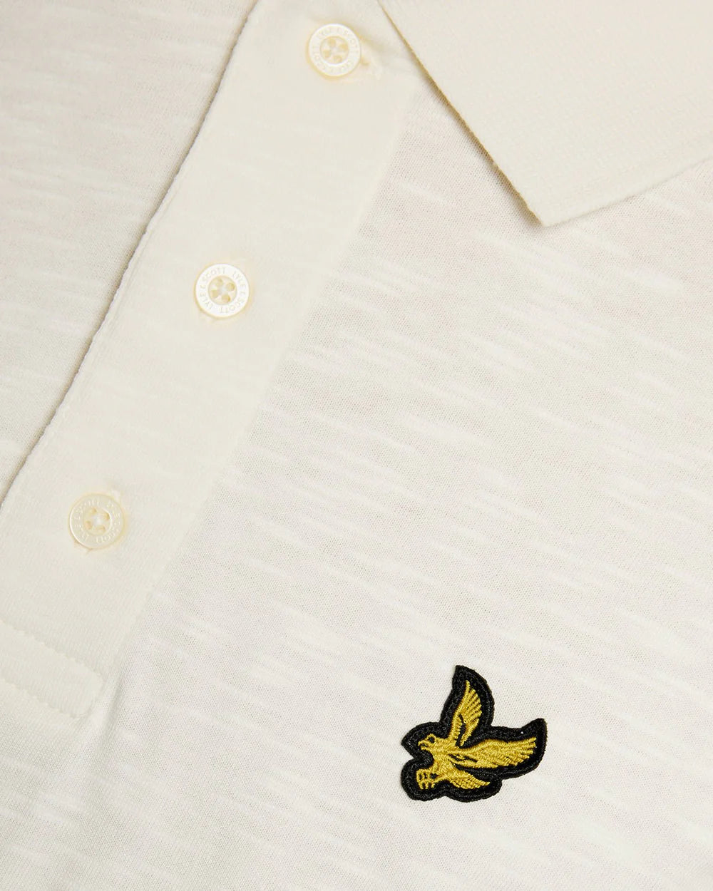 Fine Cotton Slub Polo Shirt, Ice Cream - Lyle&Scott