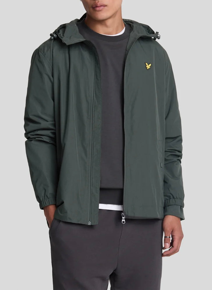 Giubbotto Water Resistant Hooded Jacket, Gunmetal - Lyle&Scott