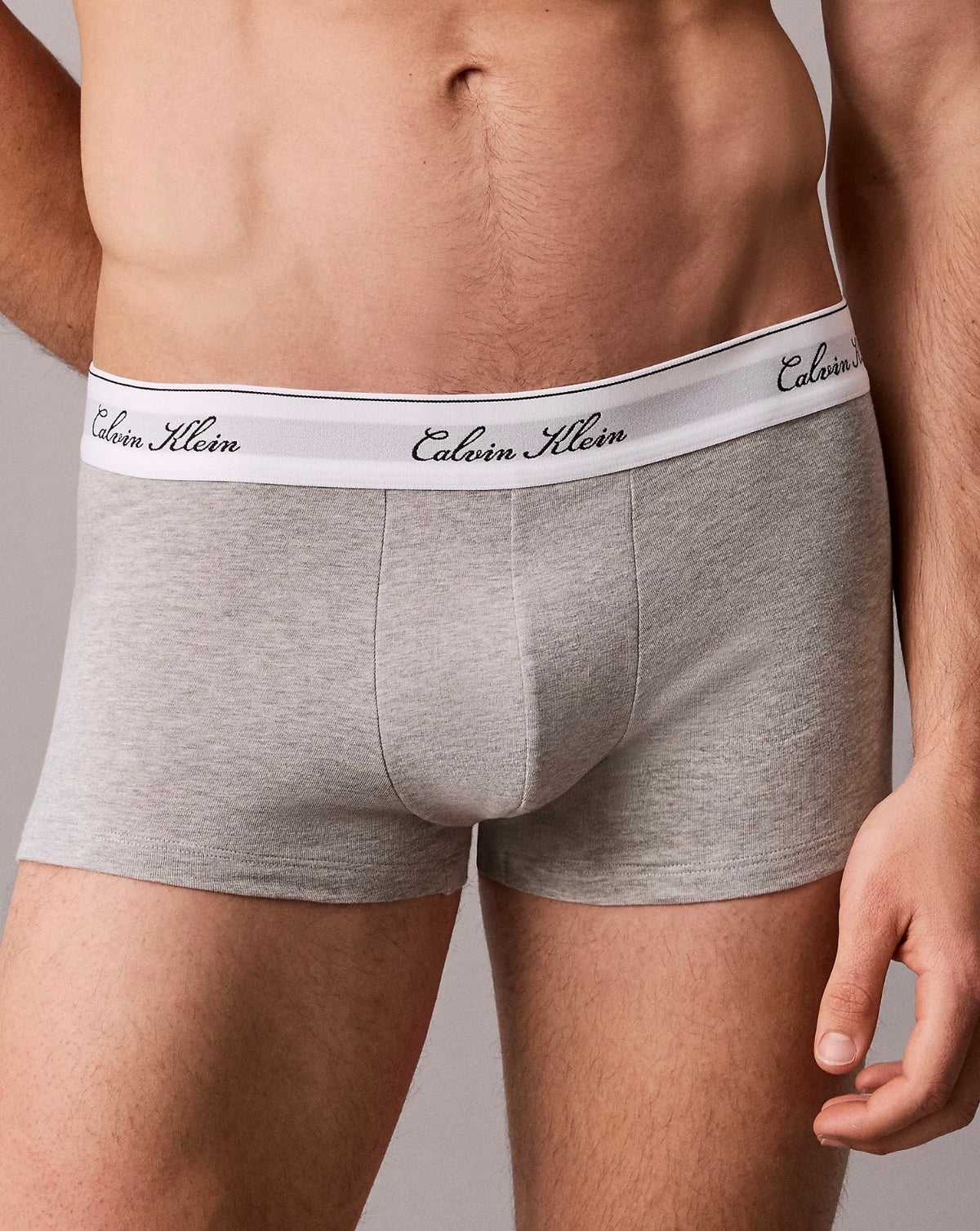 3PACK Icon Cotton Stretch Script, Tricolore - Calvin Klein