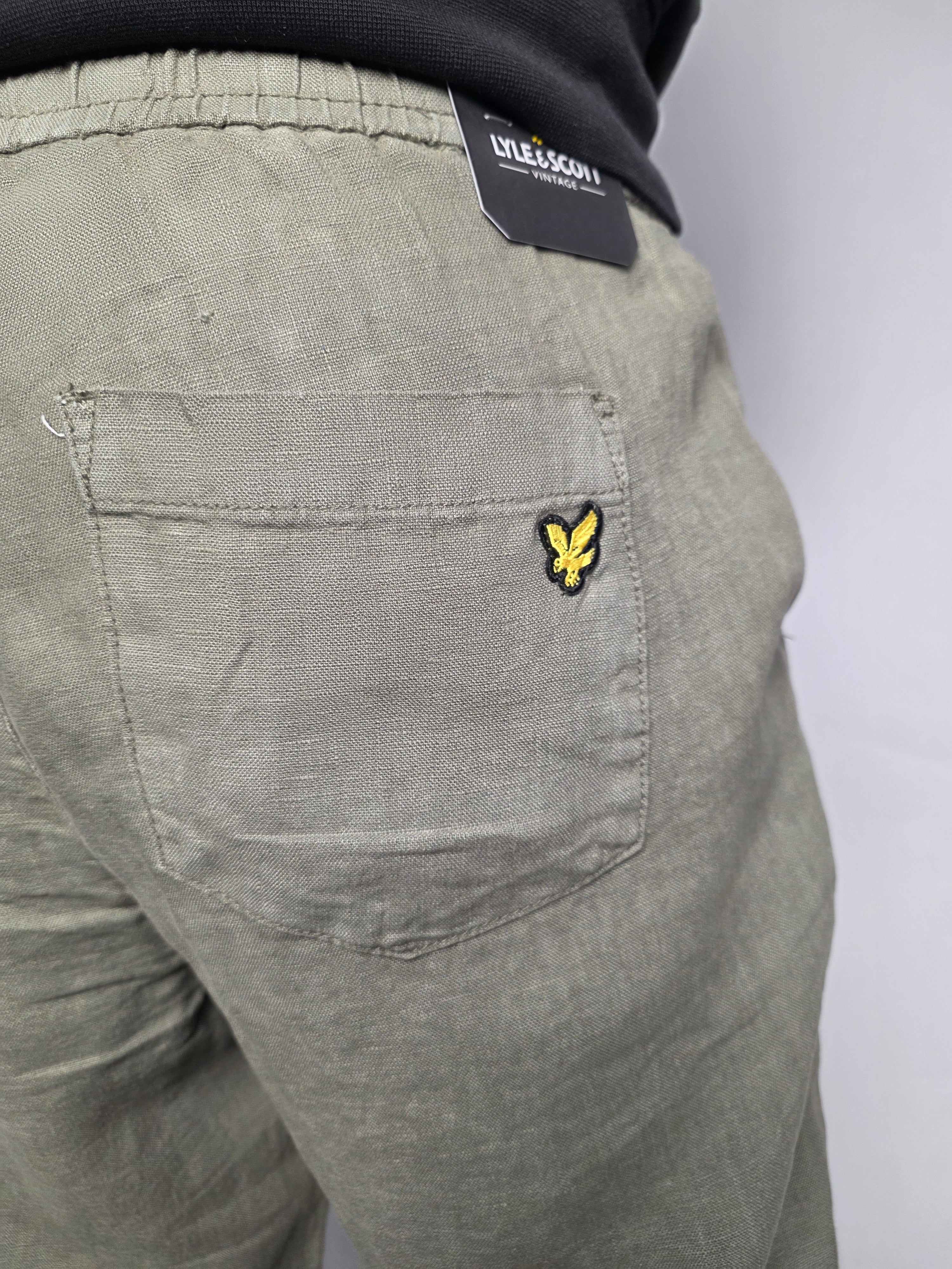 Pantalone Chino Lino, Militare - Lyle&Scott