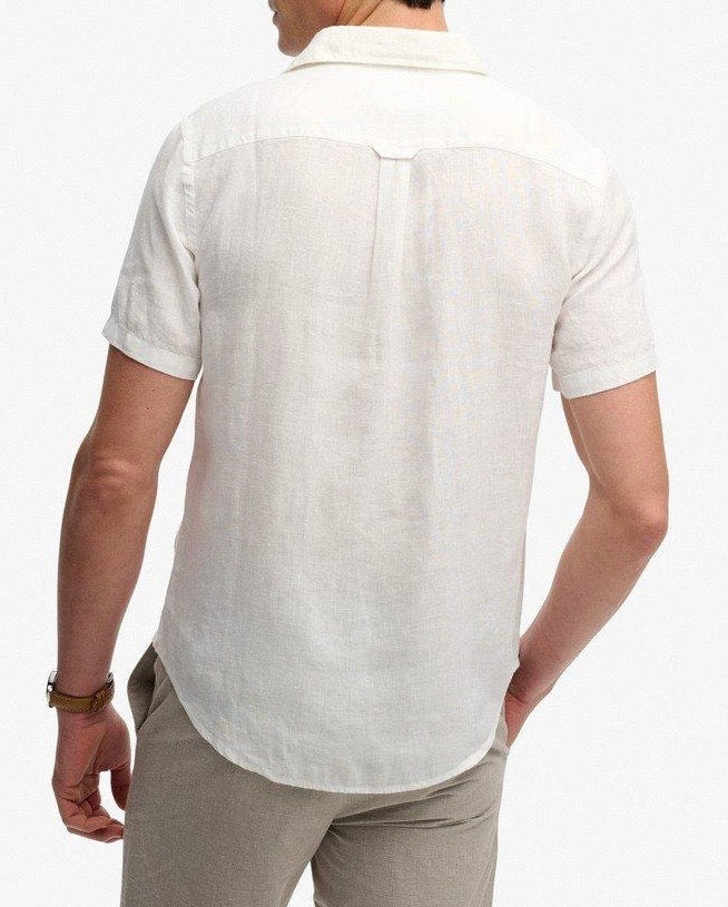 Camicia Lino Manica Corta, Bianco - Superdry