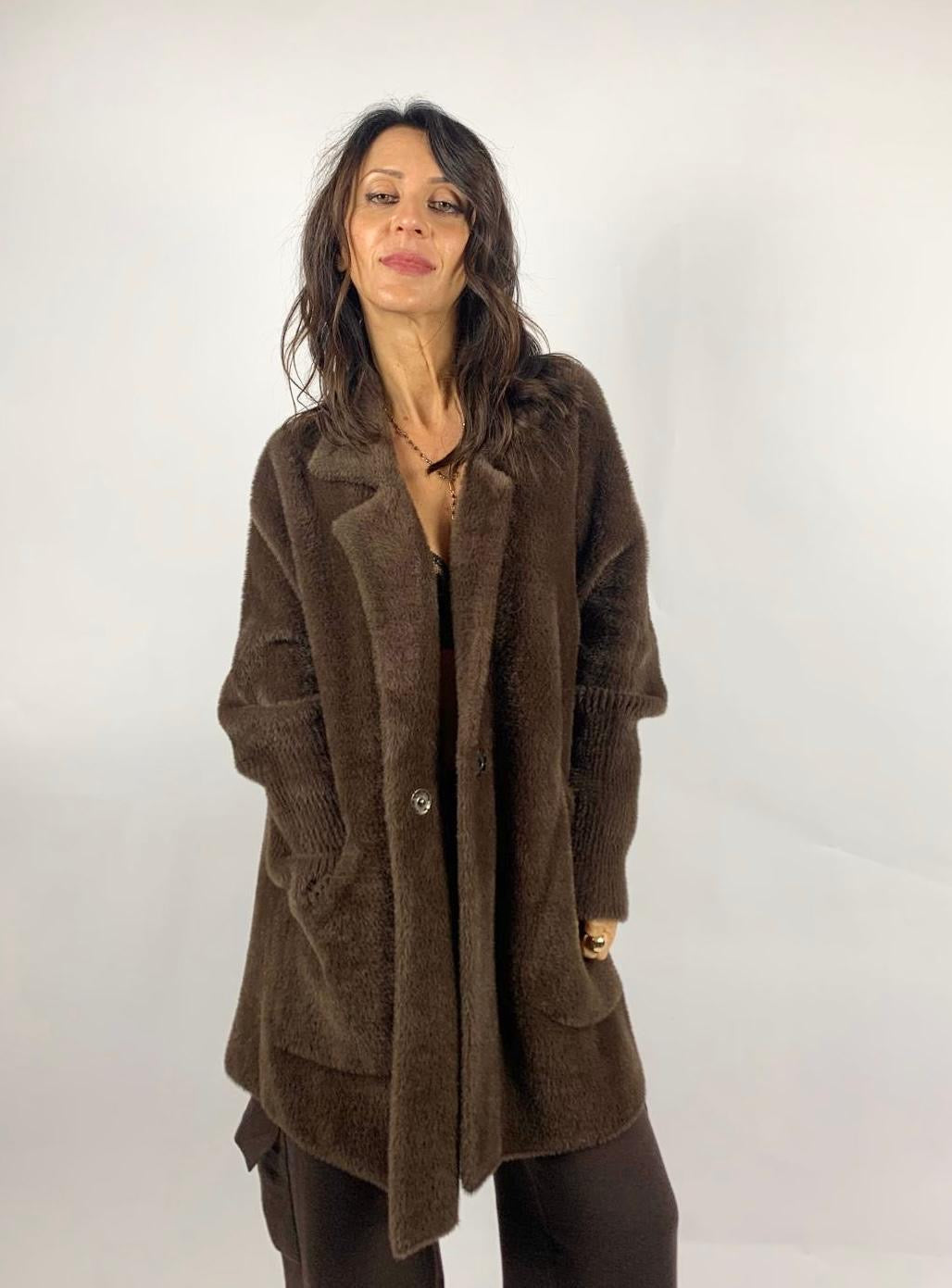 Giacca Fluffy, Testa Di Moro - Nanebi