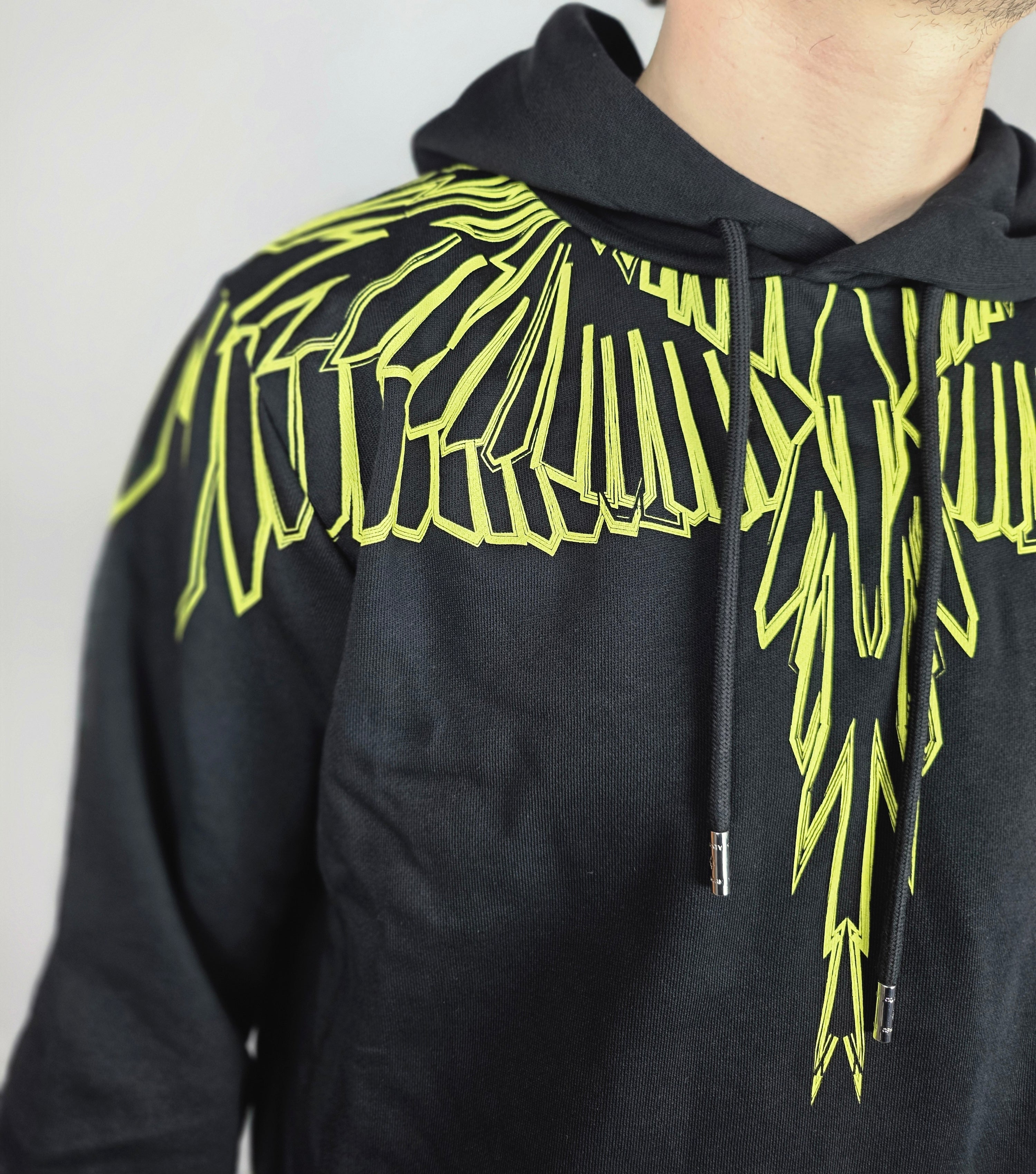 Hoodie Yellow Stylized Wings - County Of Milan