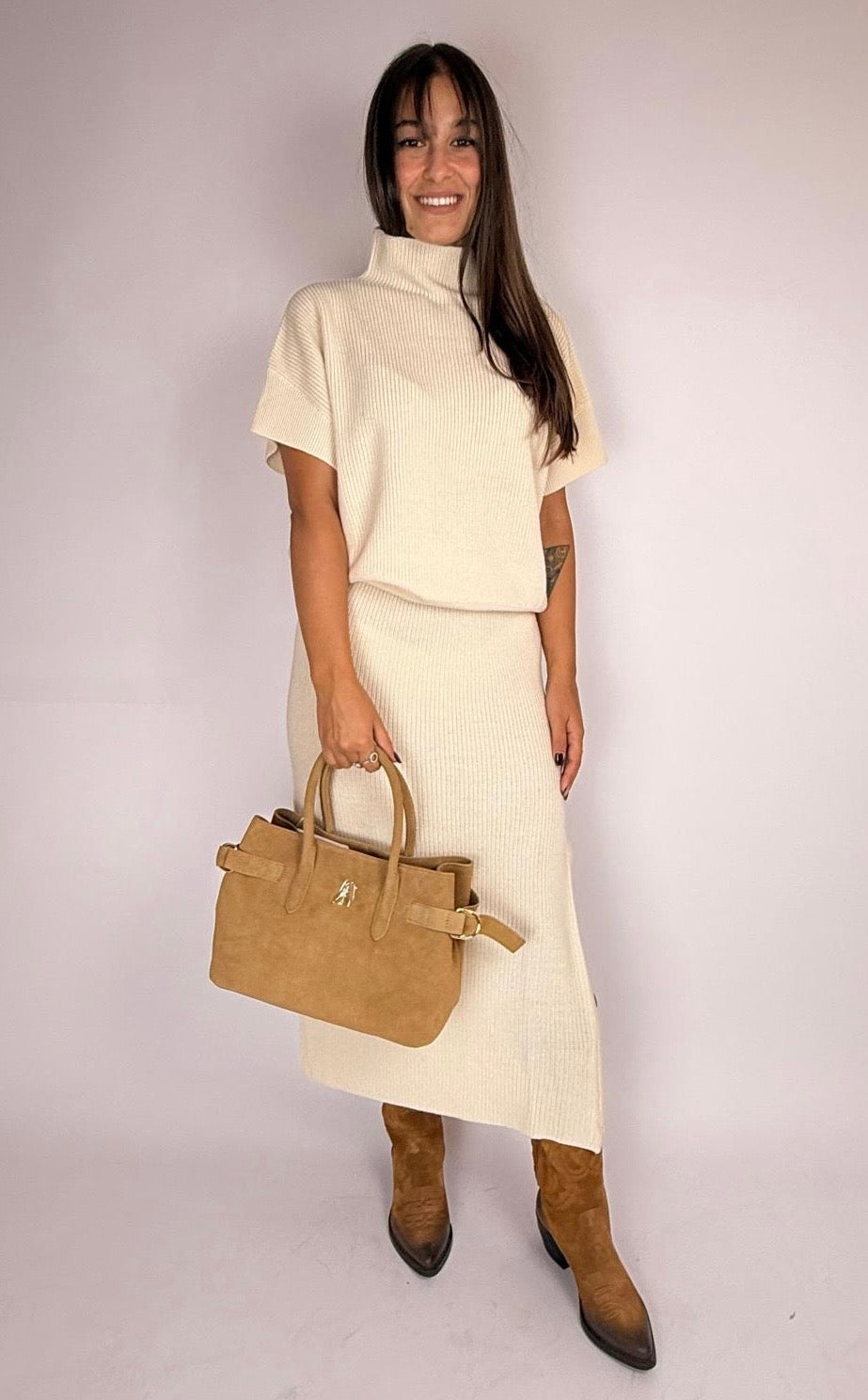 Gonna Spacco Costine, Panna - Patrizia Pepe