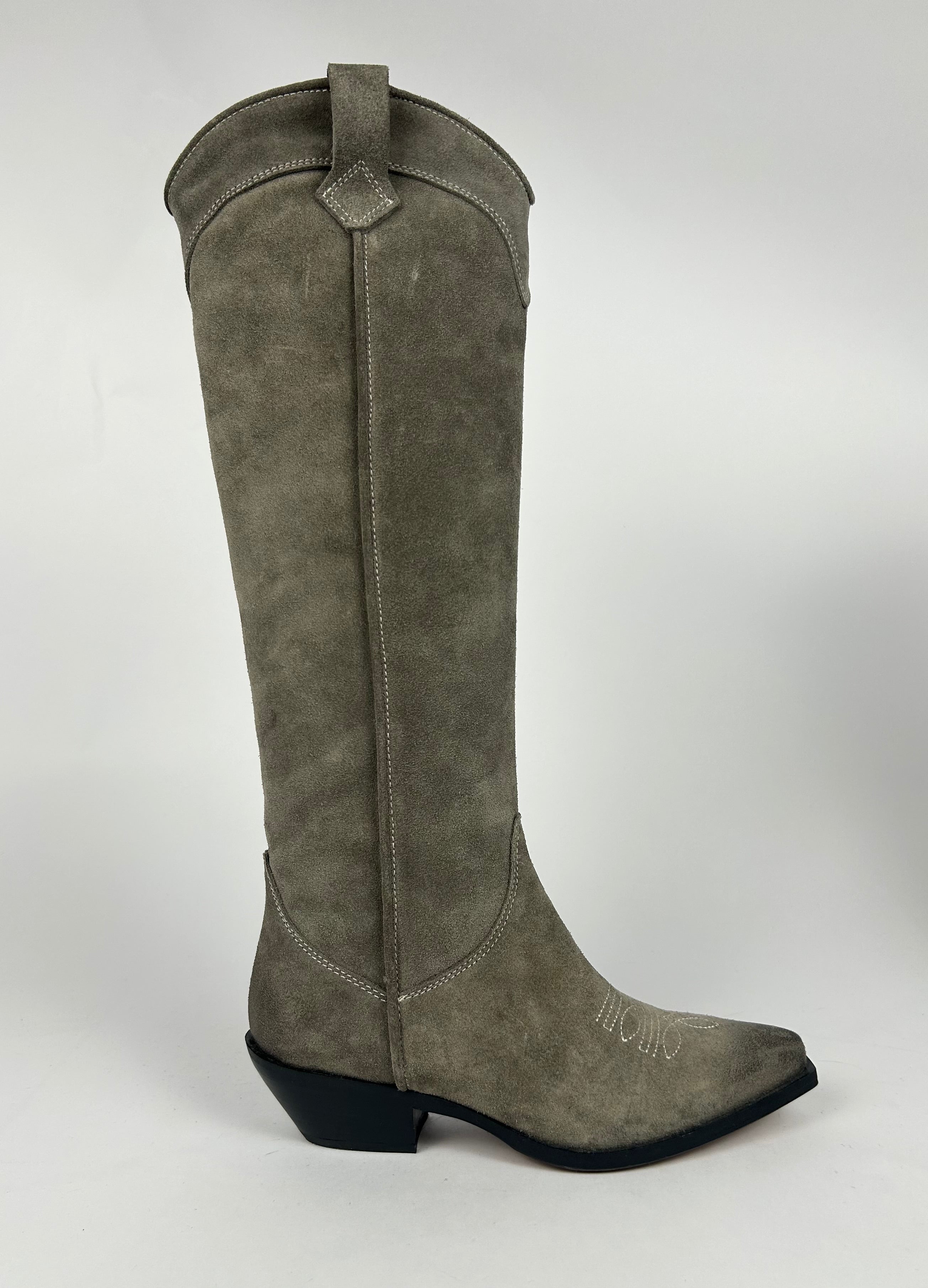 Stivale Texano Alto Camoscio, Taupe - Curiositè