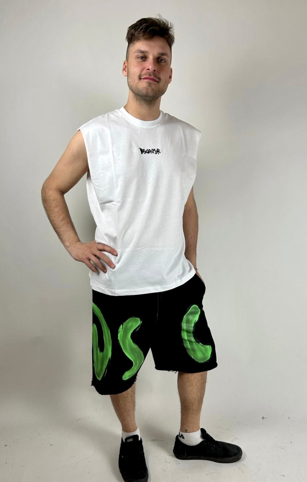 Canotta Vogatore Stampa, Bianco/Verde - Disclaimer