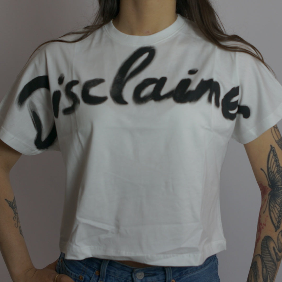 T-shirt Logo, Bianco/Nero - Disclaimer