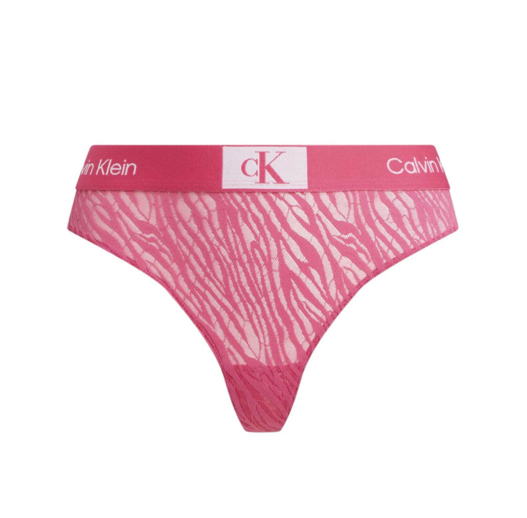 Perizoma Pizzo Zebra, Fucsia - Calvin Klein