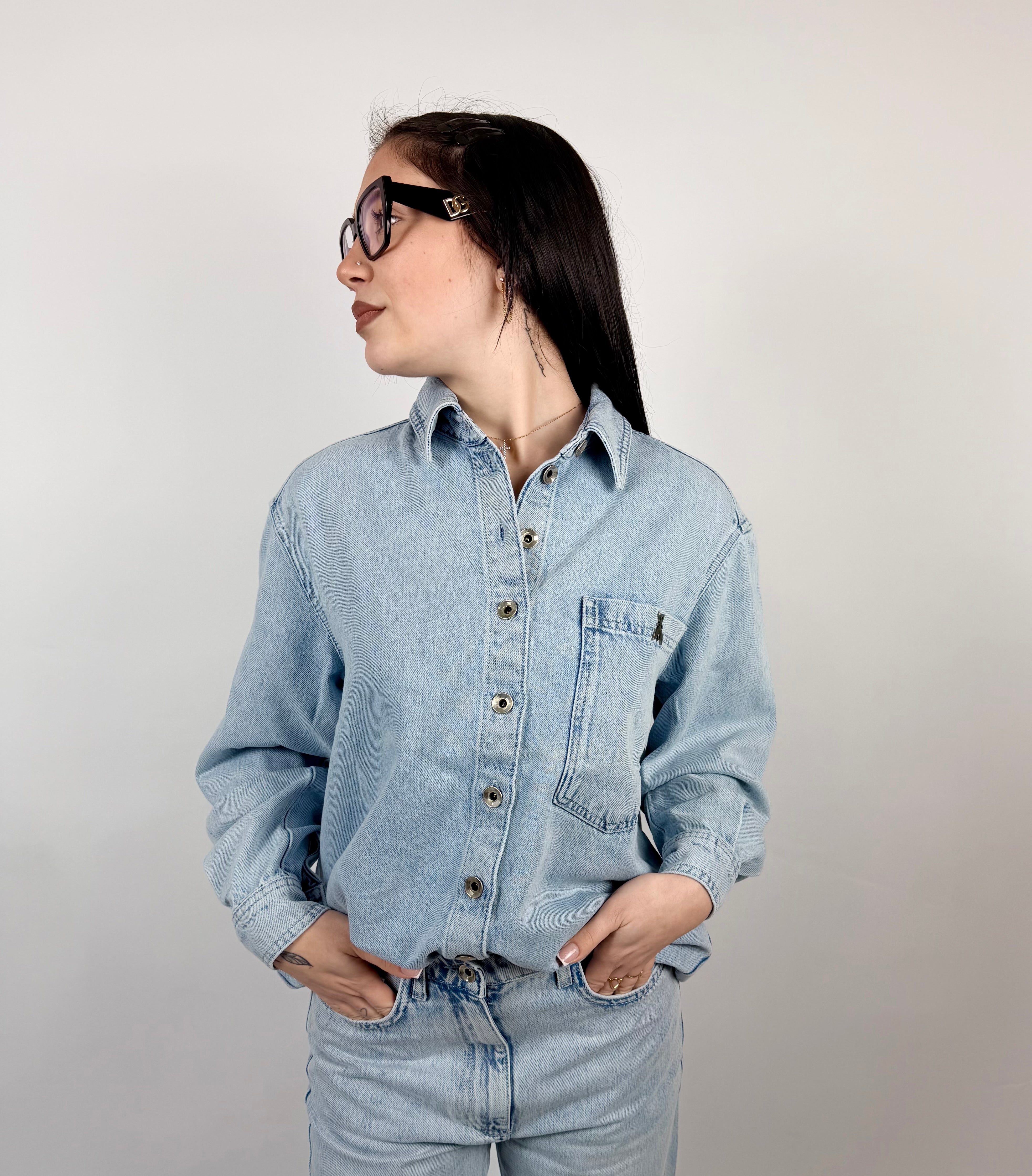 Giacca Denim Lavaggio Chiaro - Patrizia Pepe