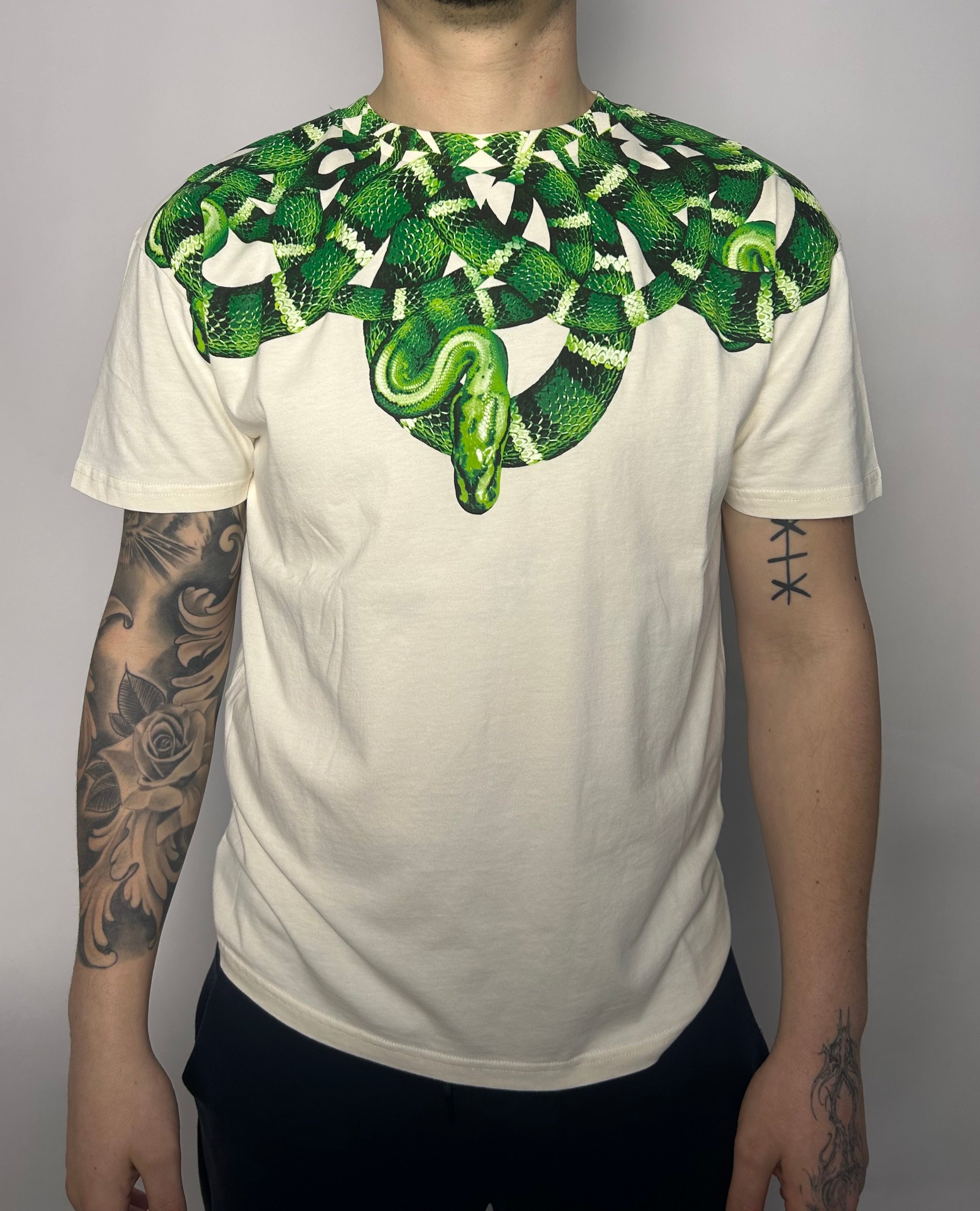 T-shirt Green Snake, Panna - County Of Milan