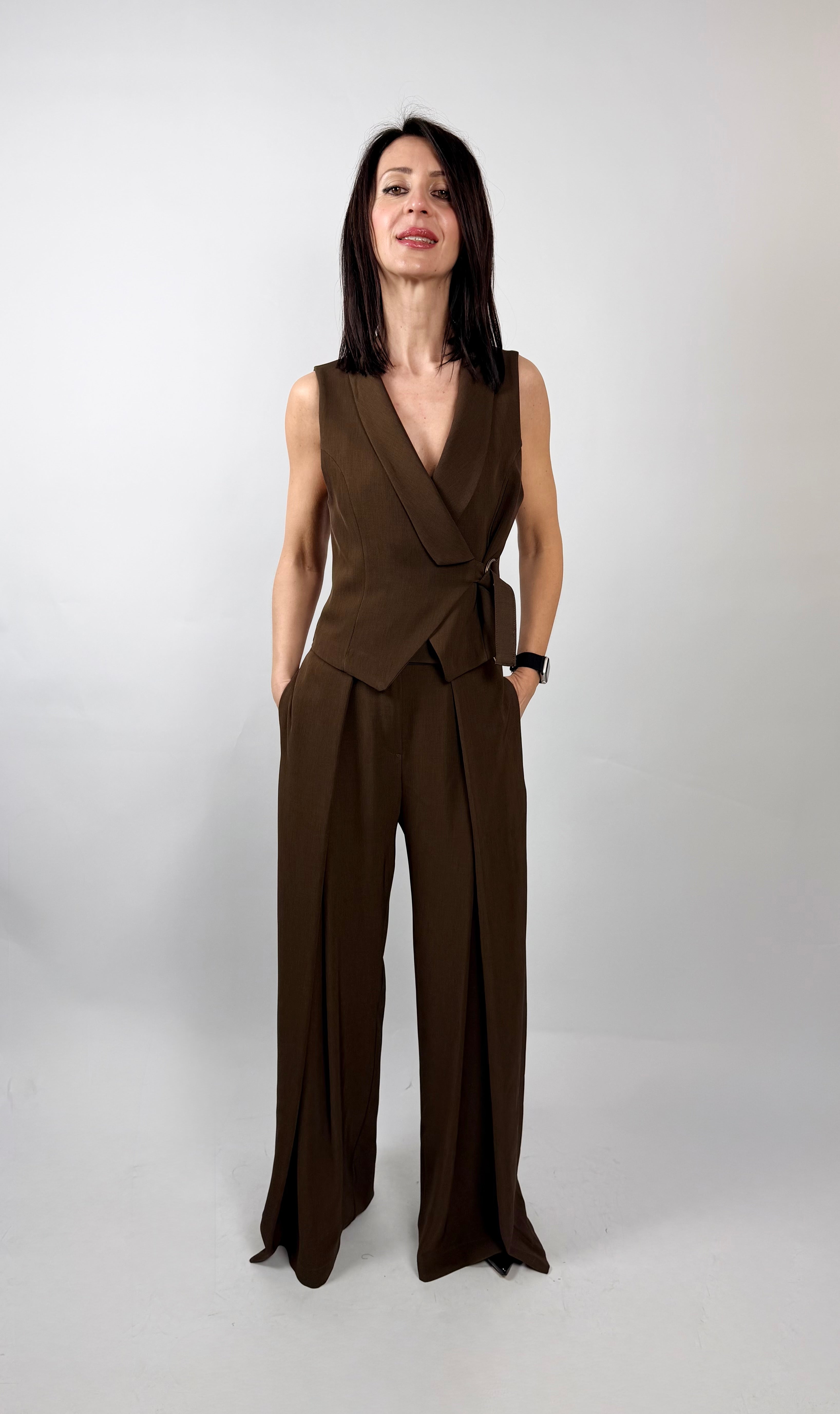 Tailleur Gilet, Cioccolato - Philia Loft