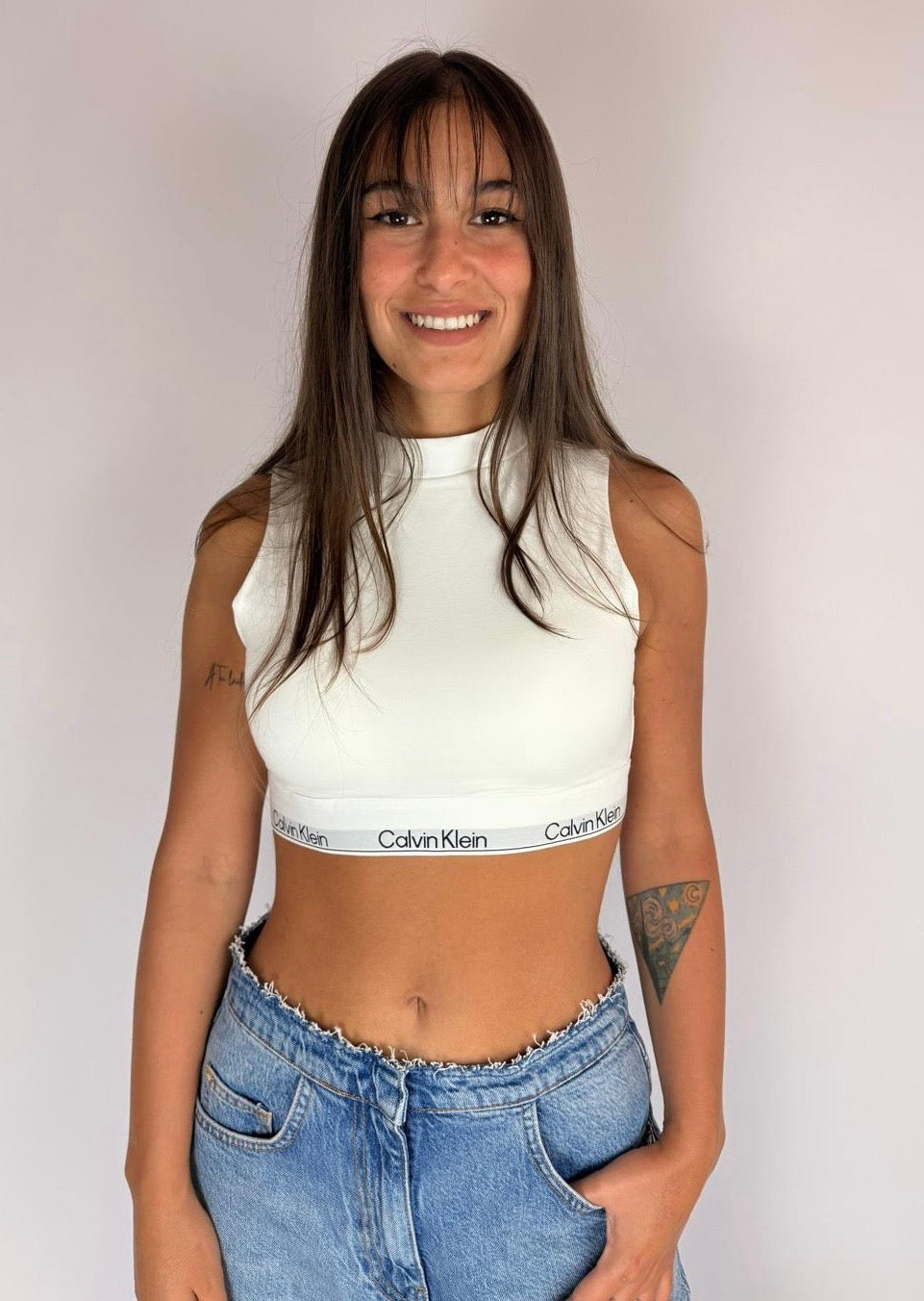 Top Colletto, Bianco - Calvin Klein