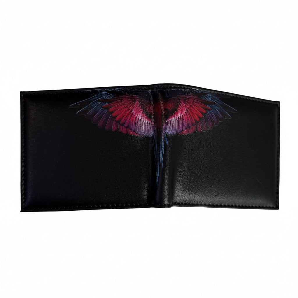 Wallet Red/Pink Wings, Nero - County Of Milan
