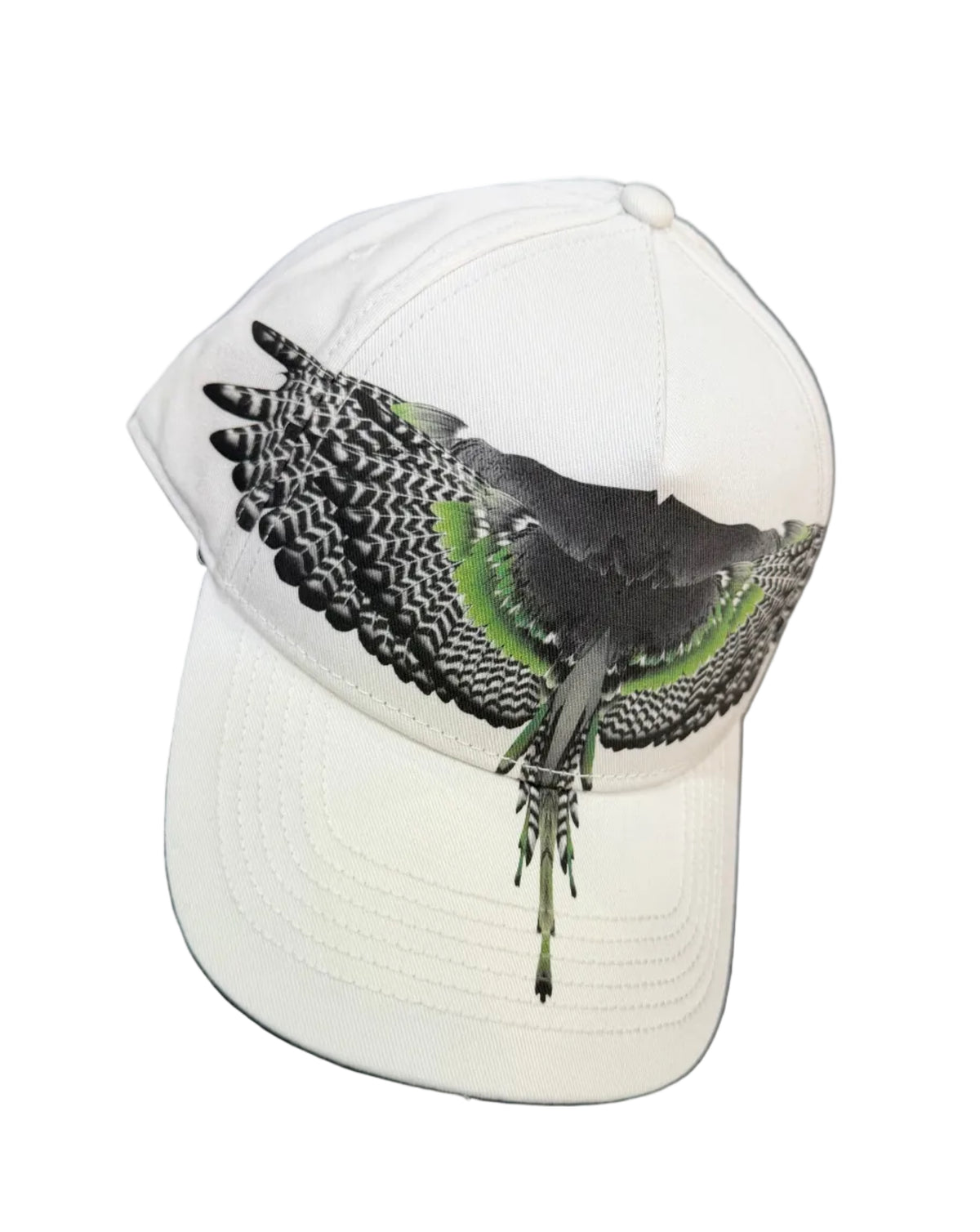 Cappello Baseball Black/Green Wings, Bianco - County Of Milan