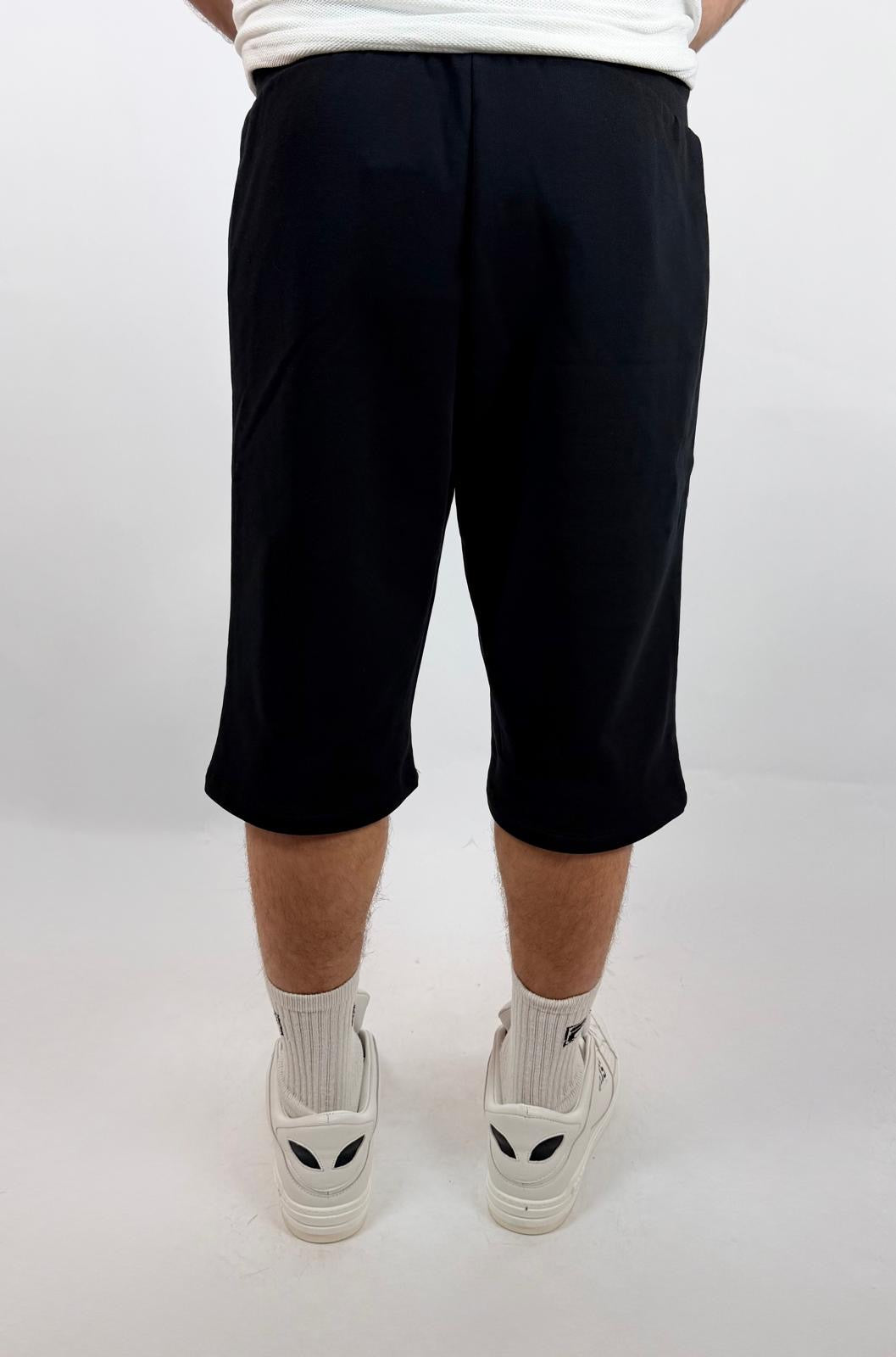 Pantaloncino Logo Essentials, Nero/Verde Acqua - GCDS