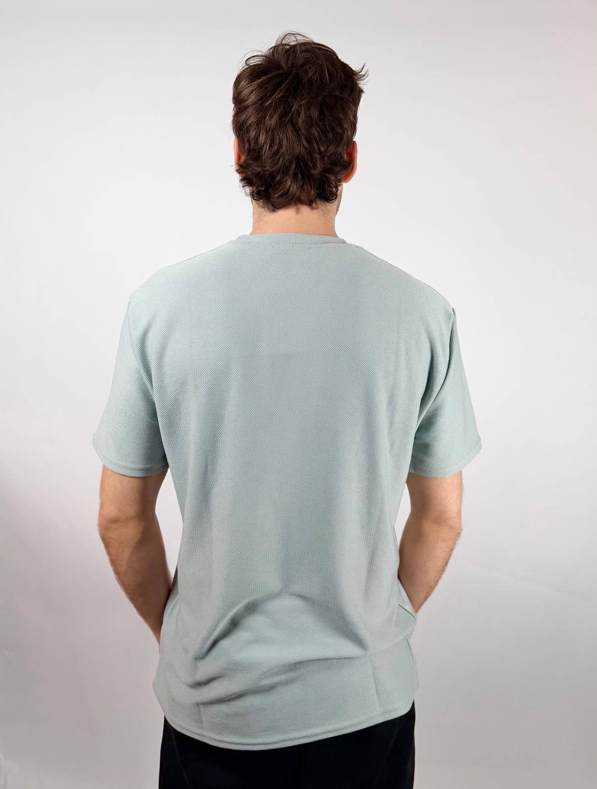 T-shirt Logo Lounge Essentials, Grigio/Verde Acqua - GCDS