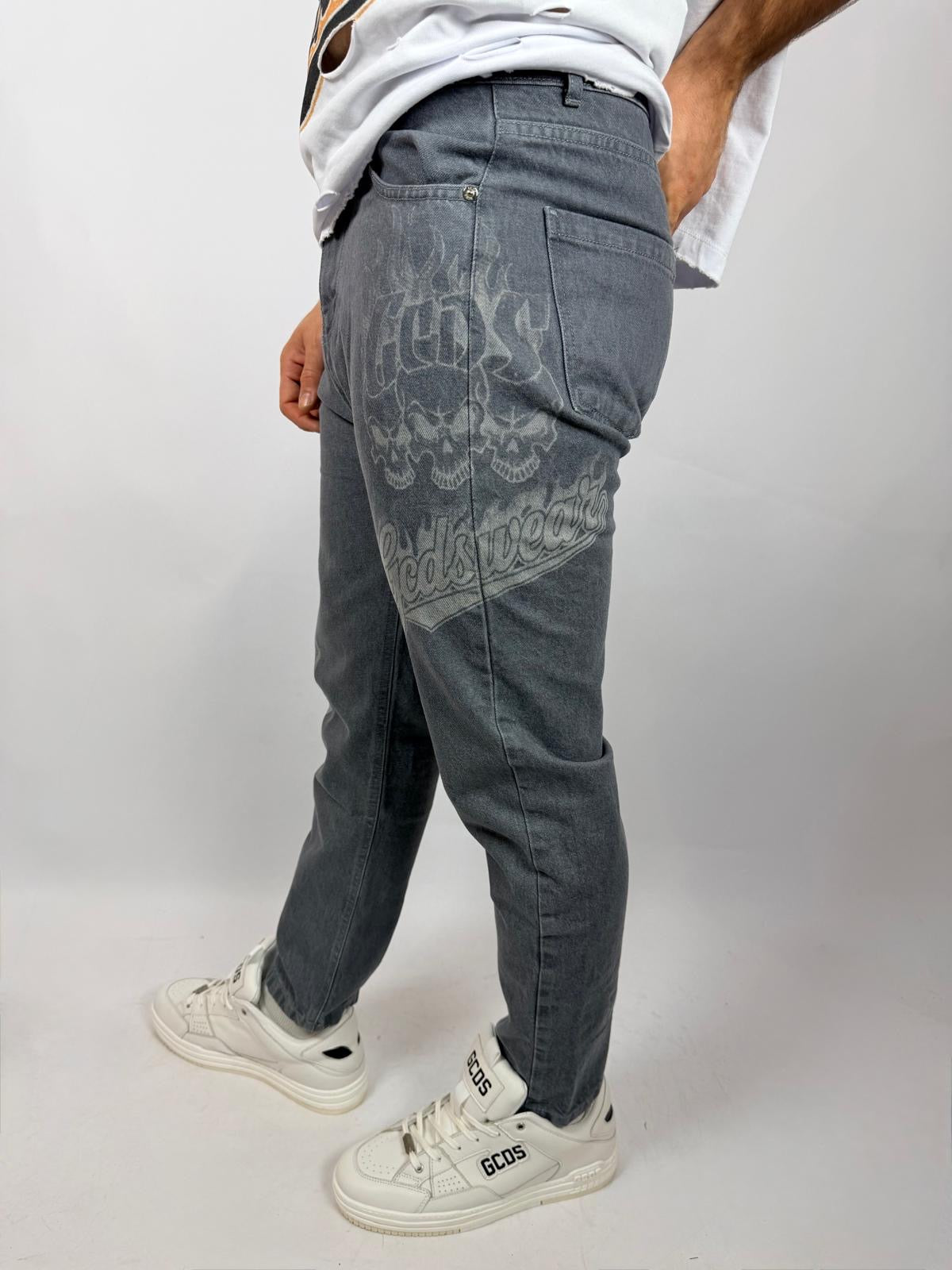 Jeans Carrot Riders, Grigio - GCDS