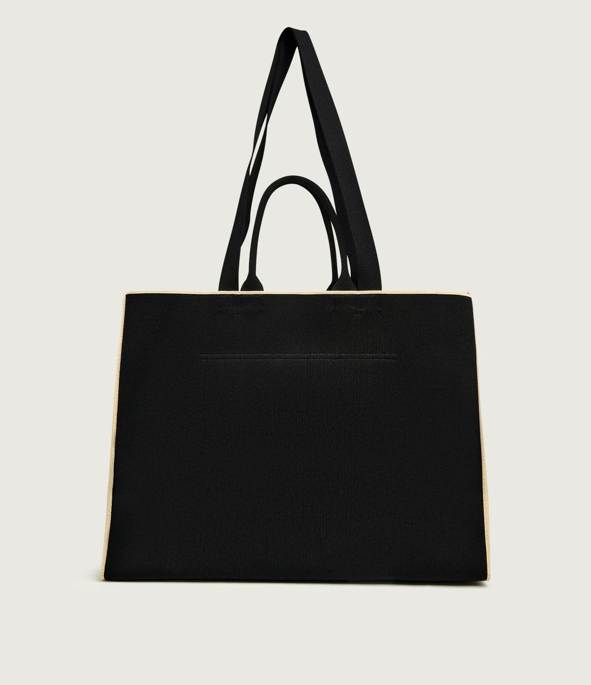 Borsa Shopper In Tessuto, Nero/Panna - Patrizia Pepe