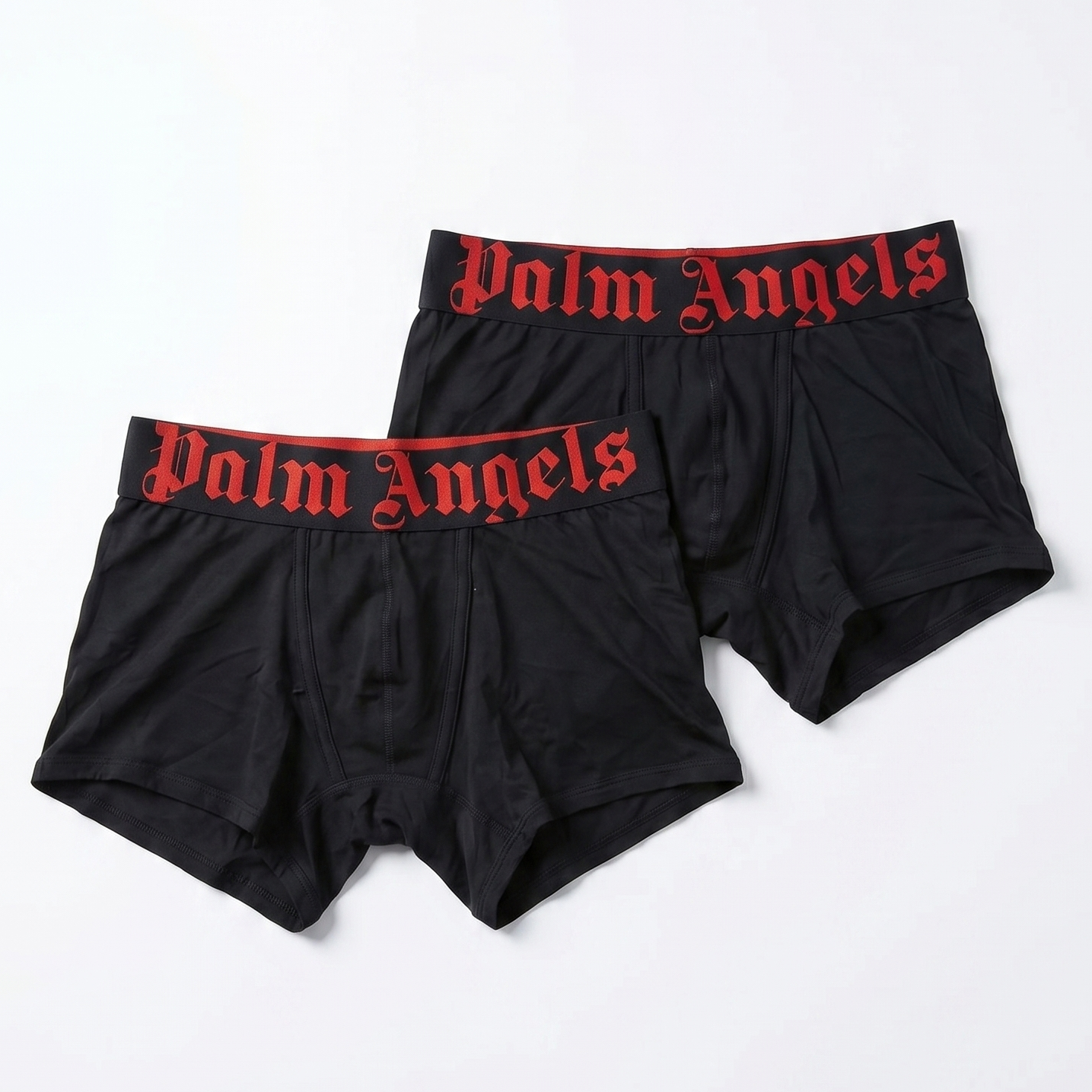 2Pack Boxer Big Logo, Nero/Rosso - Palm Angels