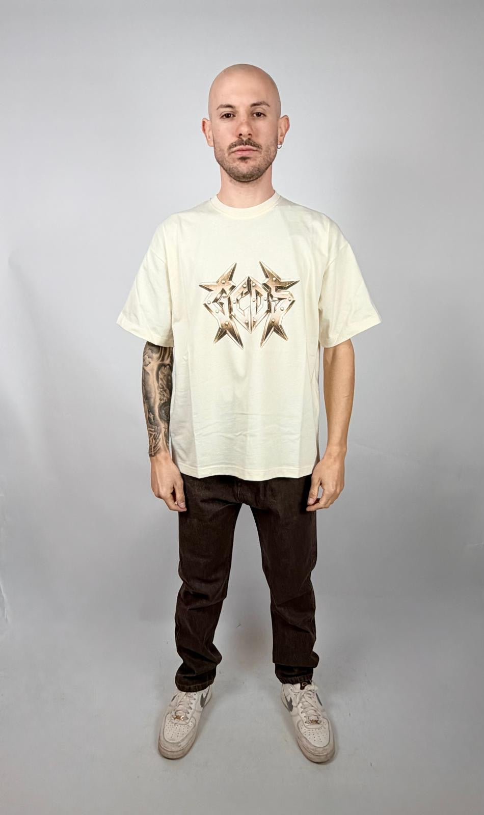 Bulletproof T-shirt, Beige - GCDS
