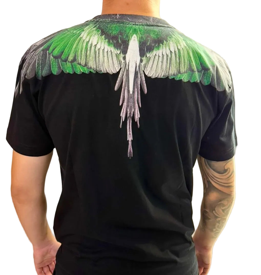 T-shirt Green Wings, Nero - County Of Milan