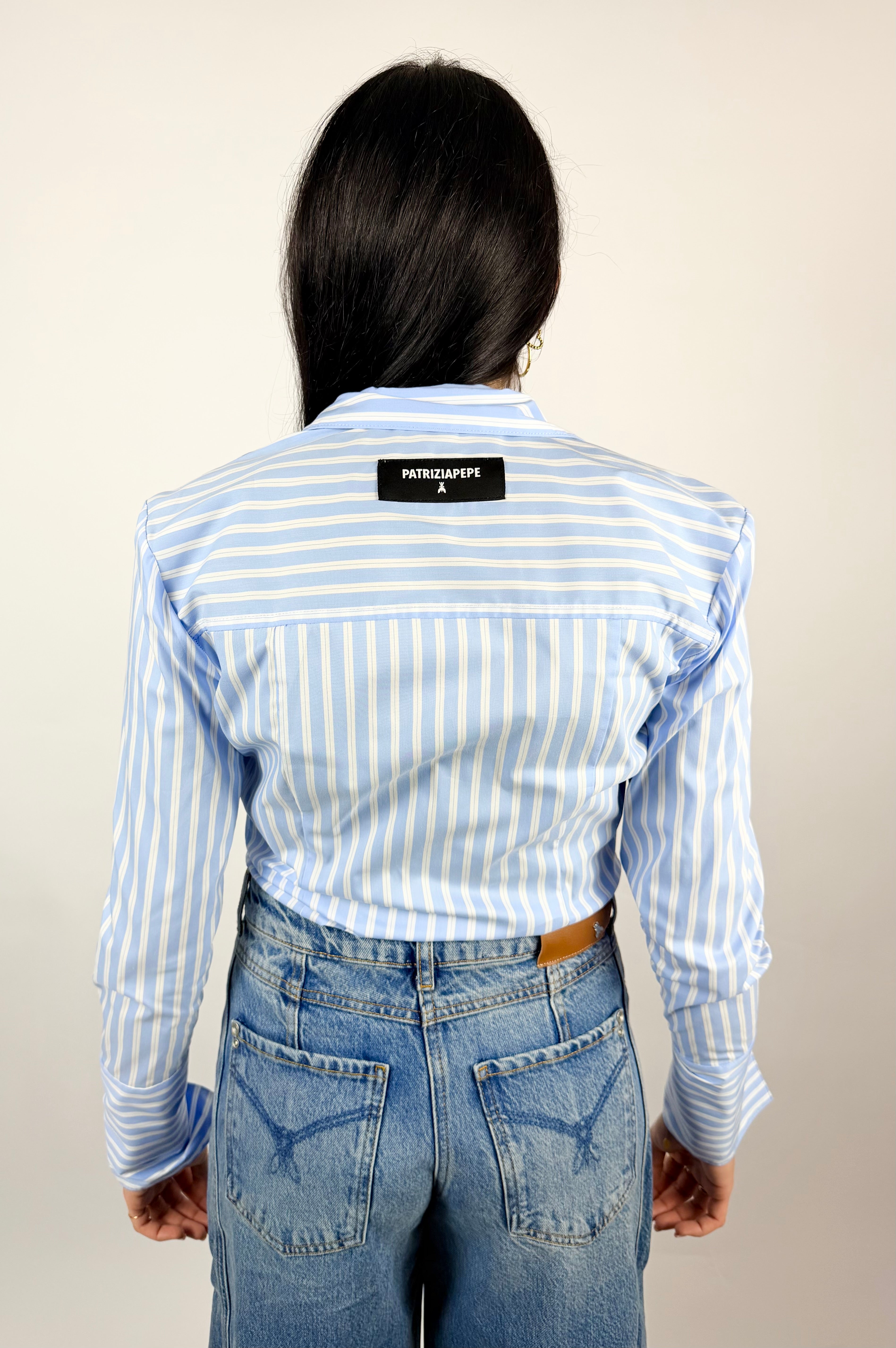 Camicia Righe, Celeste/Bianco - Patrizia Pepe