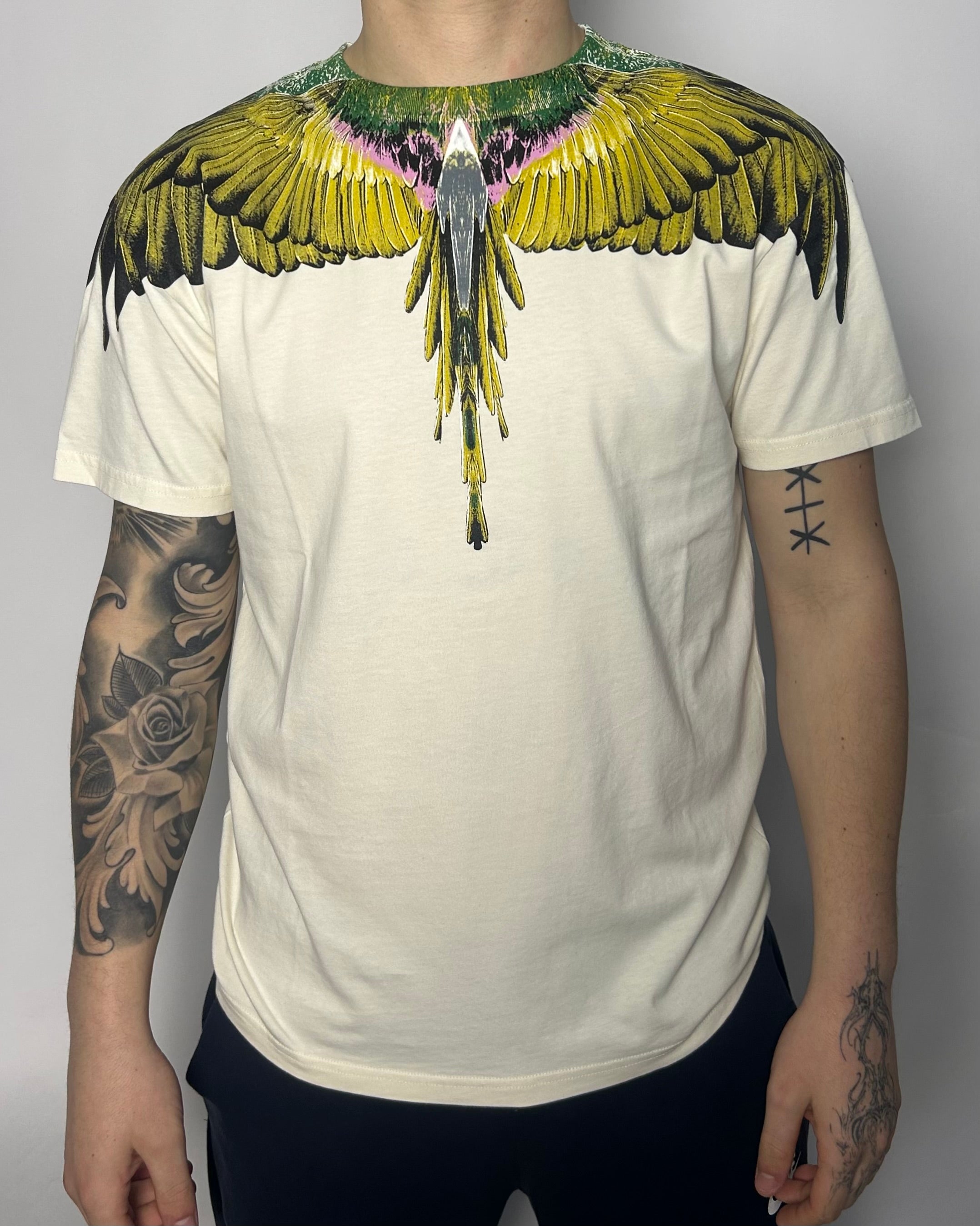 T-shirt Yellow/Green/Pink Wings, Panna - County Of Milan