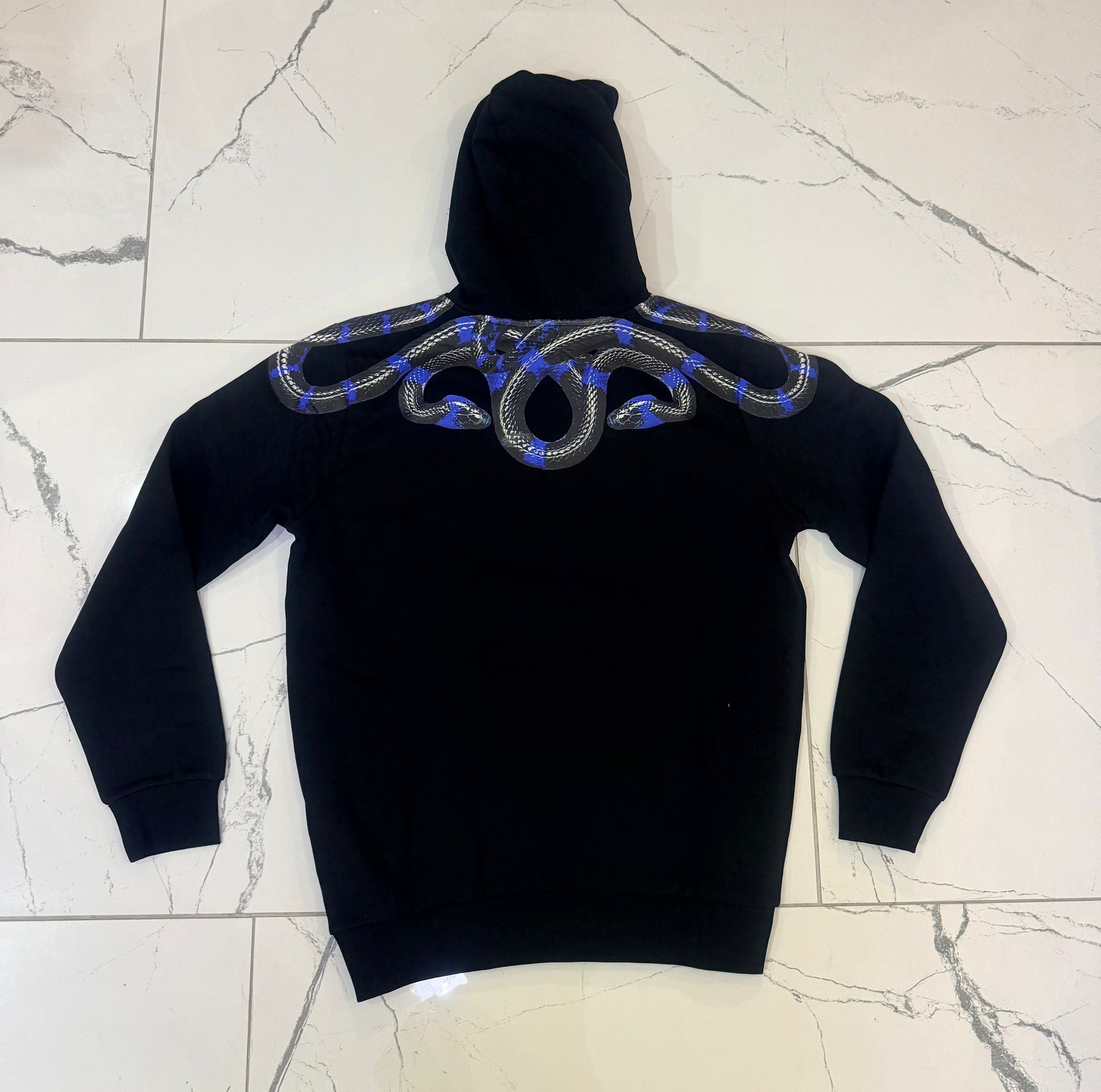 Hoodie Black/Blue Snake, Nero - County of Milan