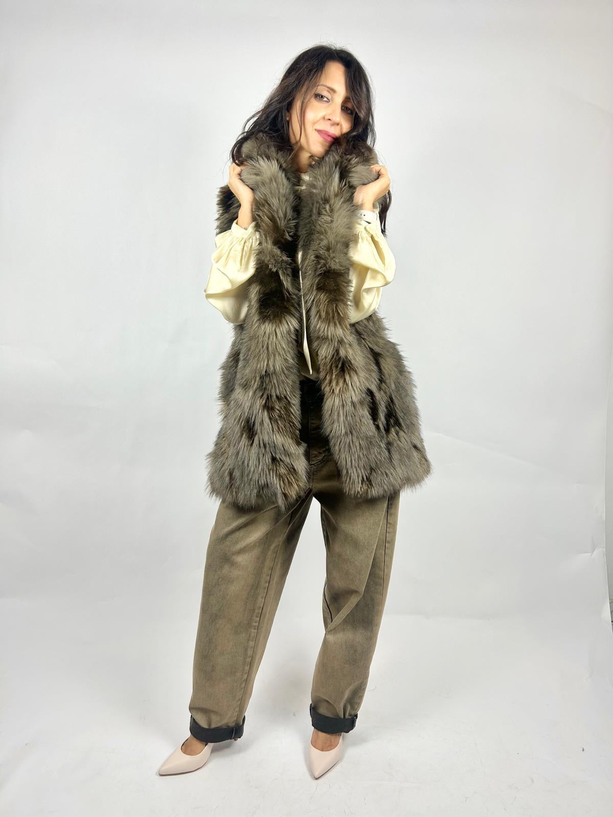 Eco Pelliccia Smanicato, Light Brown - Philia Loft