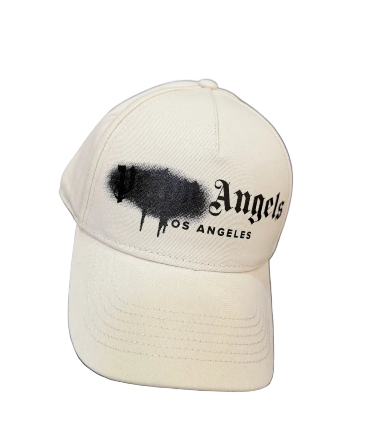 Cappello Baseball Black Glitter Spray, Panna - Palm Angels