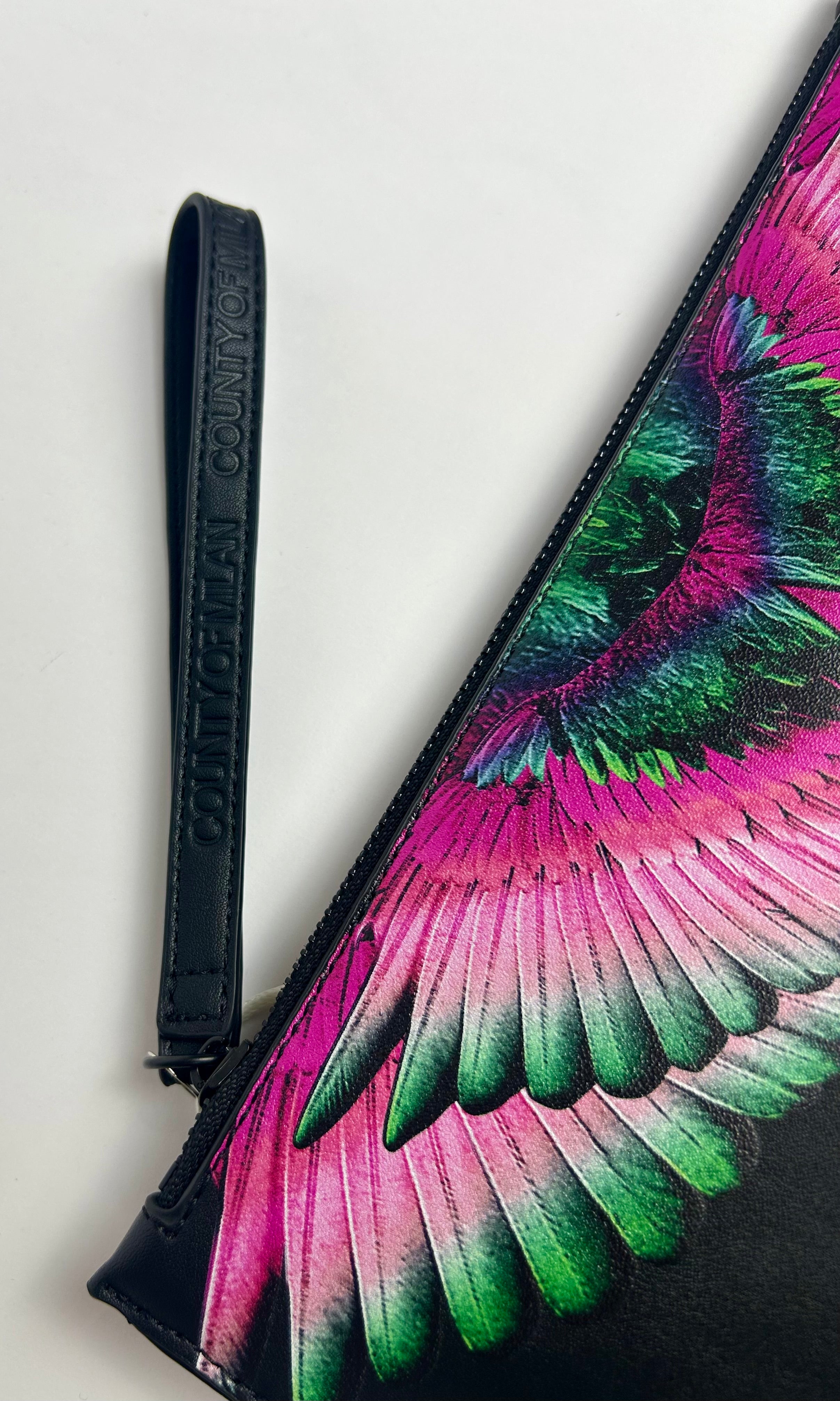 Pochette Pink&Green Wings, Jet Black - County Of Milan
