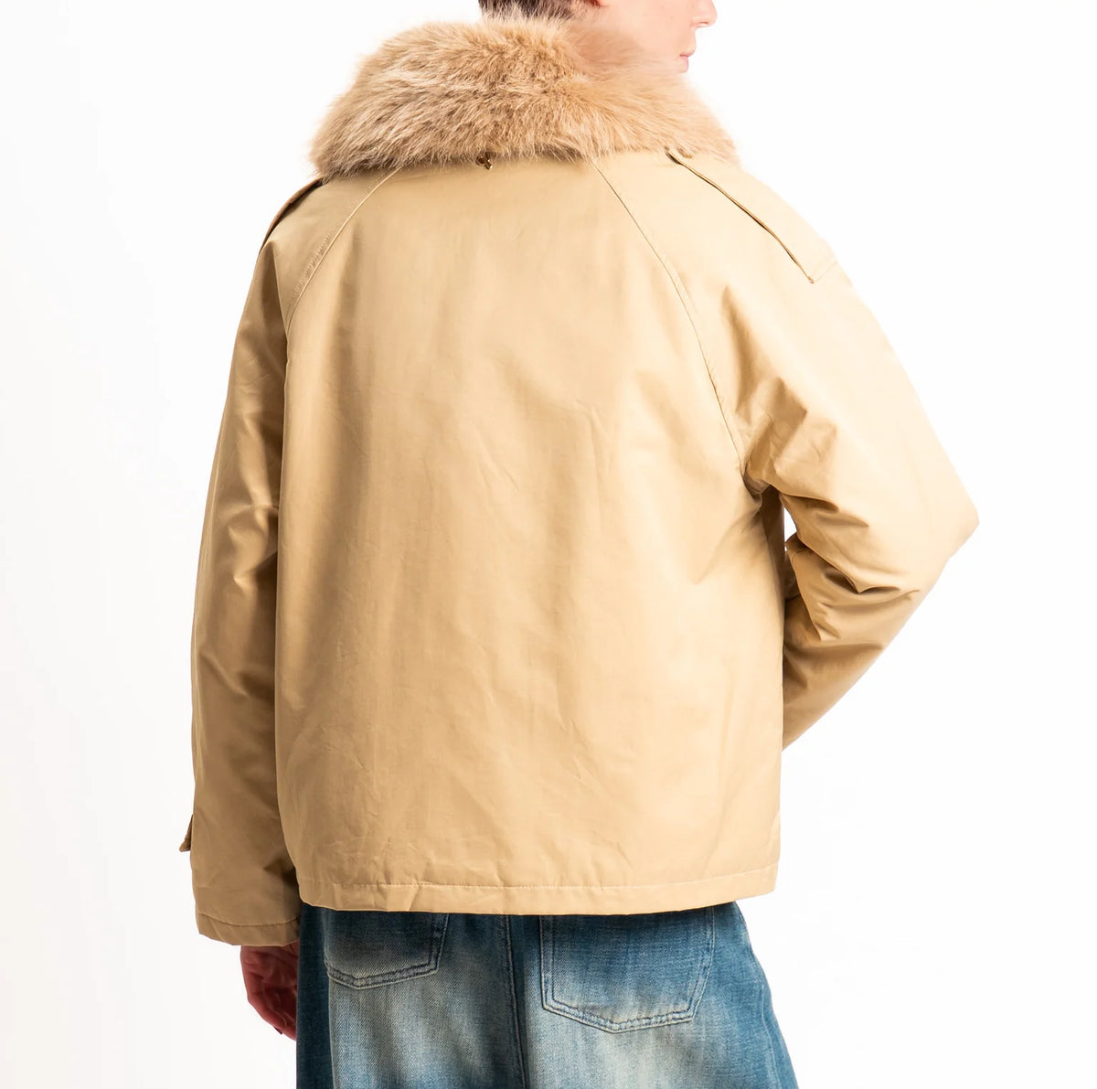 Giacca Trench Imbottita Ecopelliccia, Miele - Philia Loft