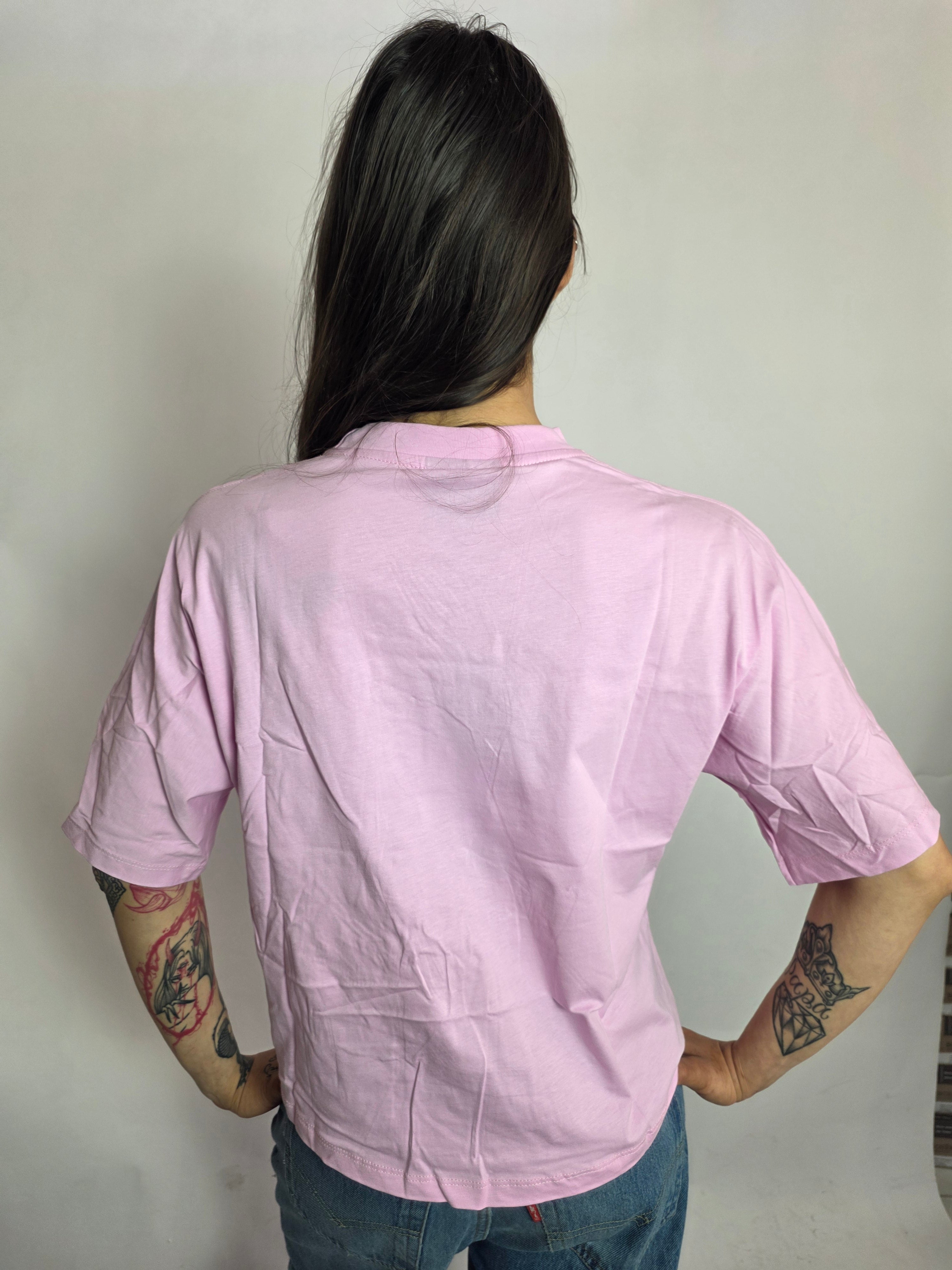 T-shirt Logo Strass, Rosa - Disclaimer