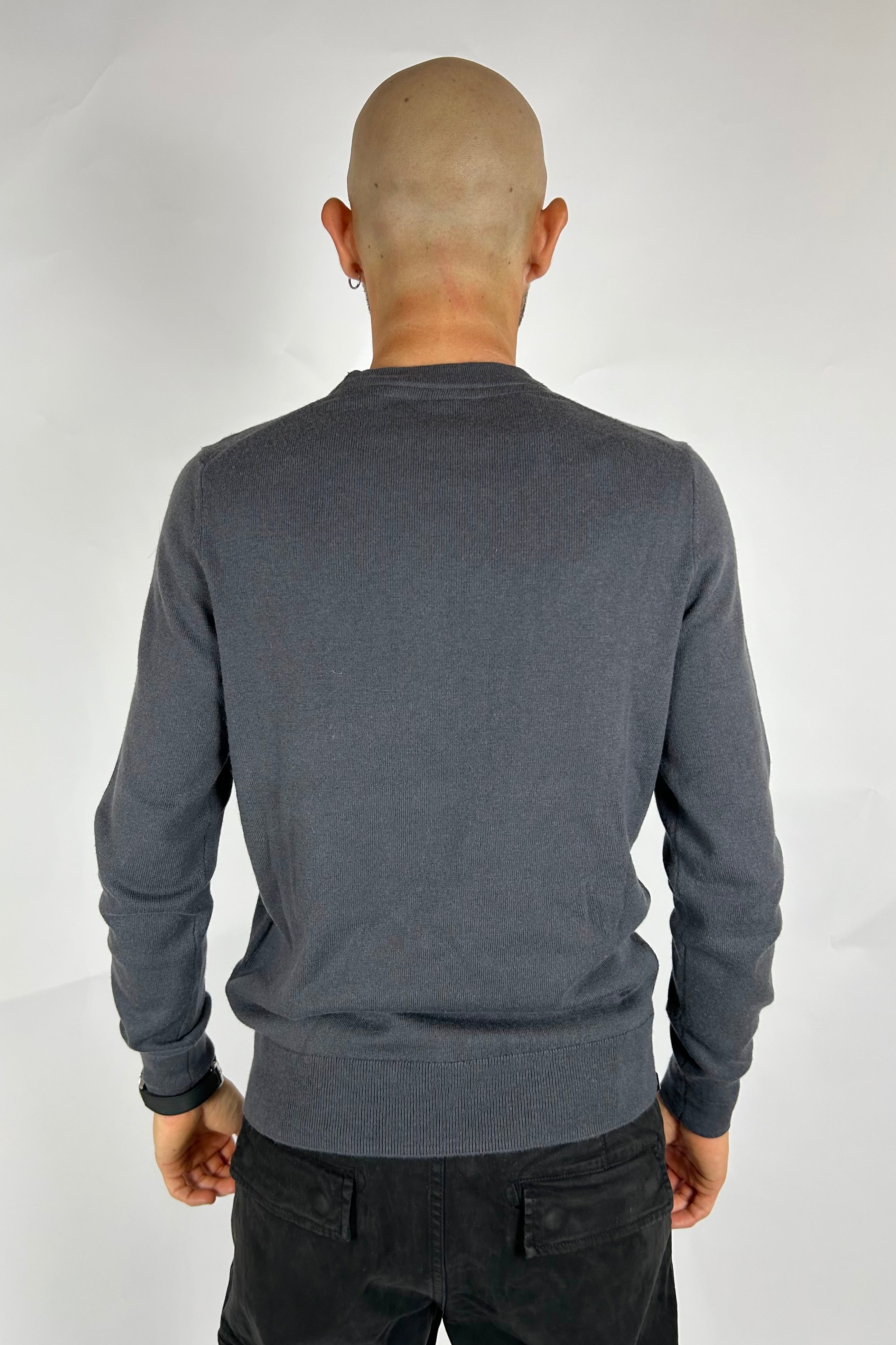 Cotton Merino Crew Neck Jumper, Shadow - Lyle&Scott