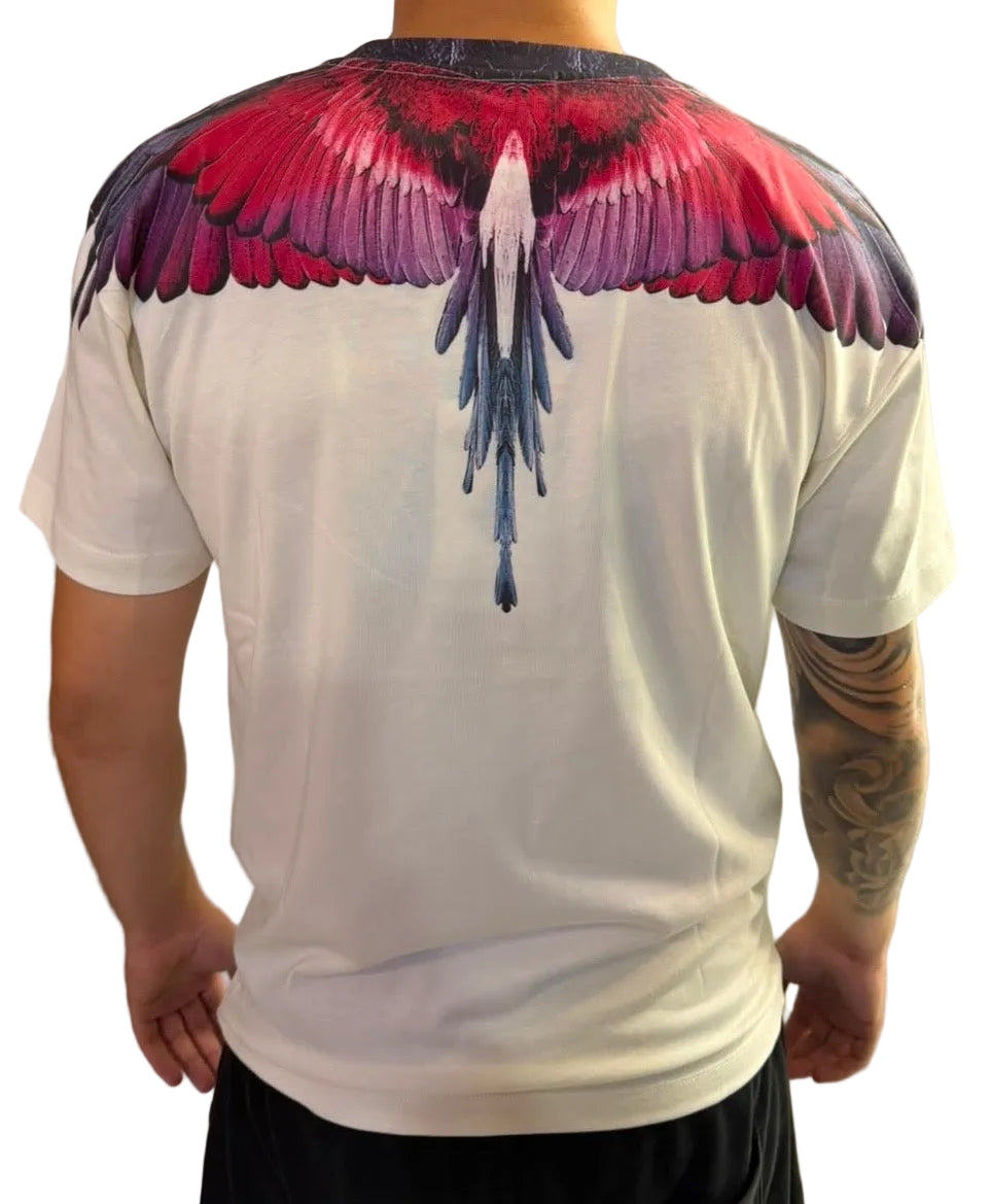 T- shirt, Red/Pink Wings, Bianco - County of Milan