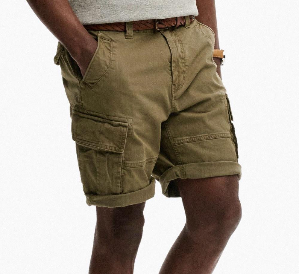 Pantaloncini Cargo Core, Verde Militare - Superdry