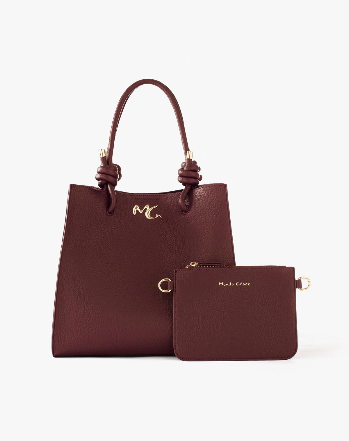 Bag Felicia Nodo, Burgundy - Manila Grace