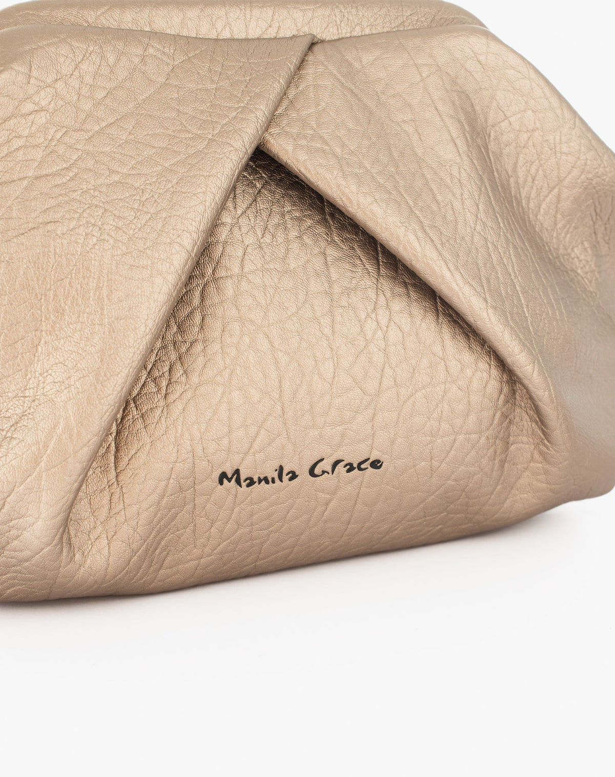 Borsa Pouch Geometrica, Oro - Manila Grace