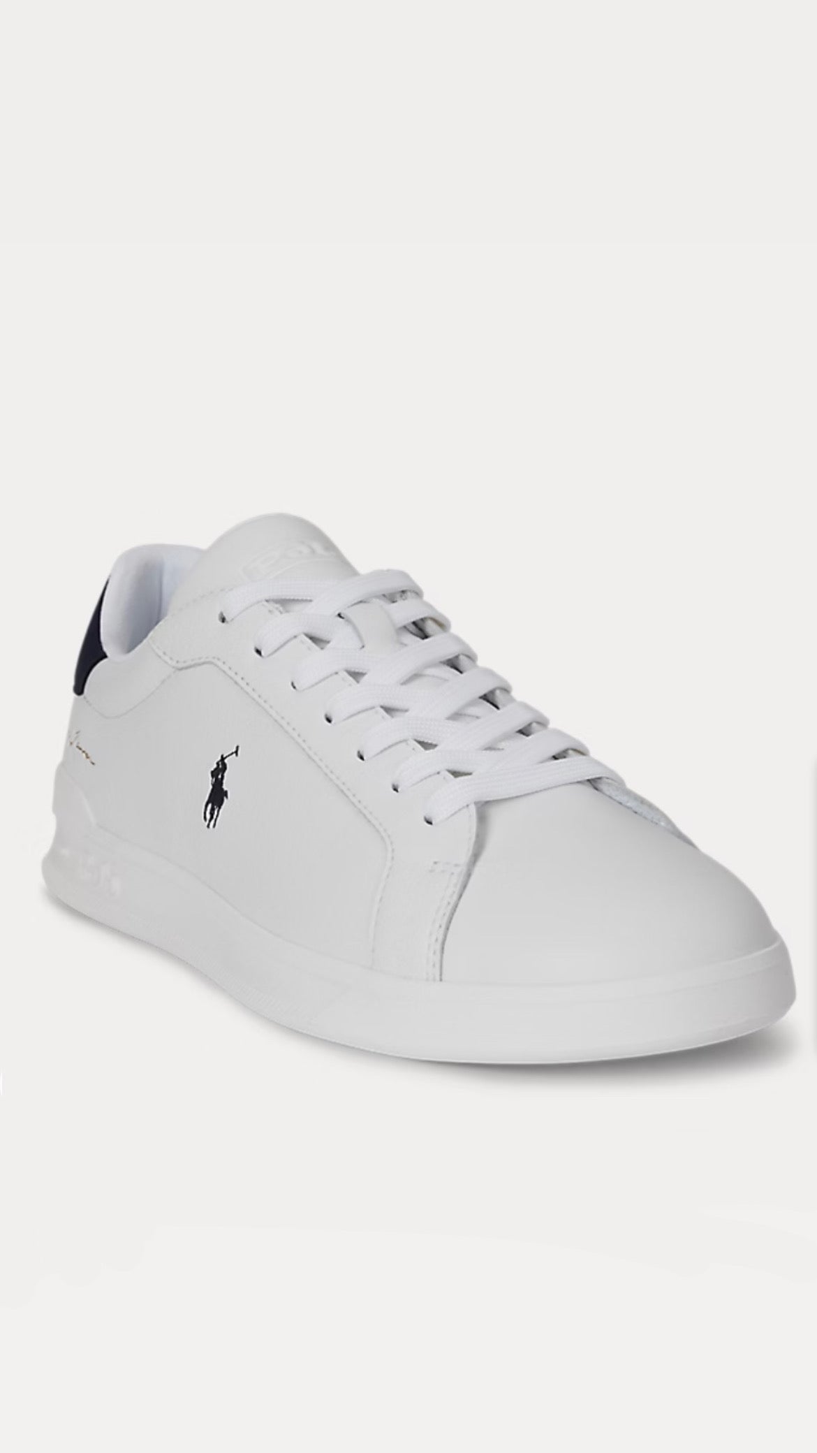 Sneakers Pelle, White/Blu Navy - Polo Ralph Lauren