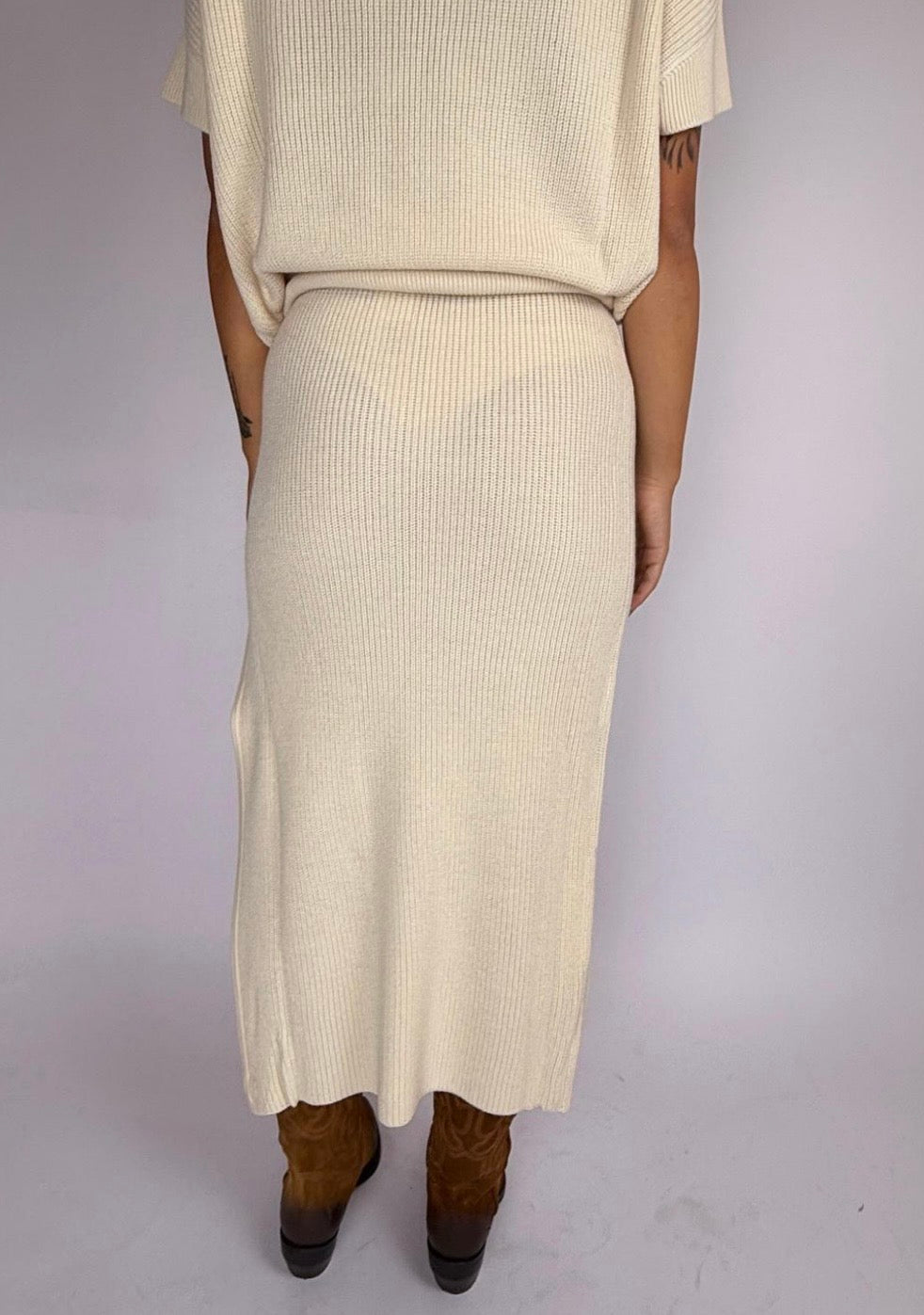 Gonna Spacco Costine, Panna - Patrizia Pepe