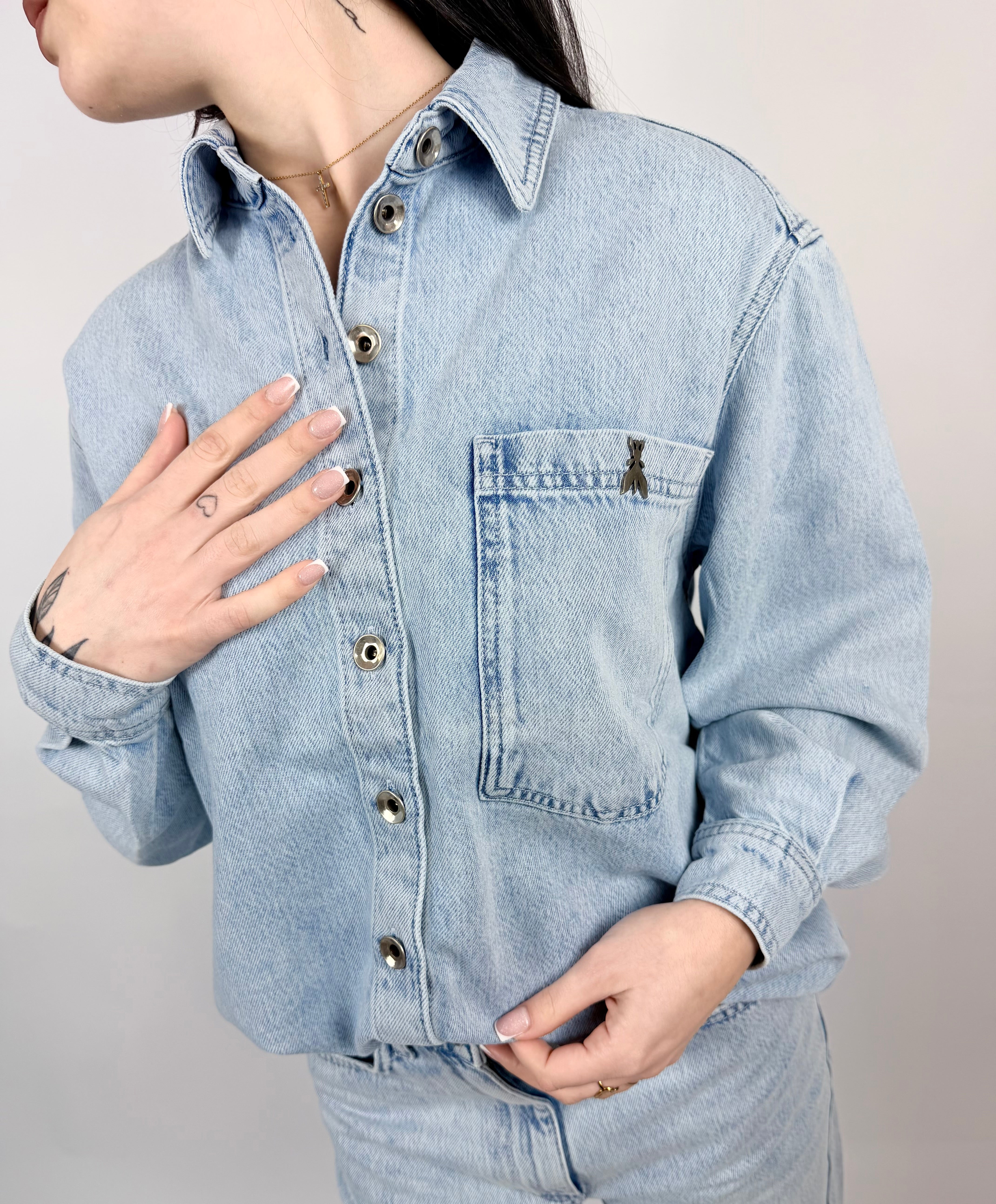 Giacca Denim Lavaggio Chiaro - Patrizia Pepe