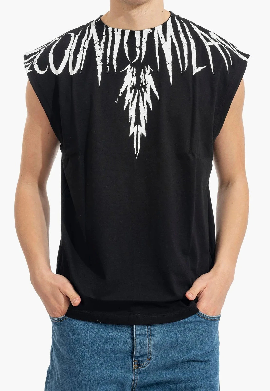 Canotta Vogatore Logo Stilizzato, Nero/Bianco - County Of Milan