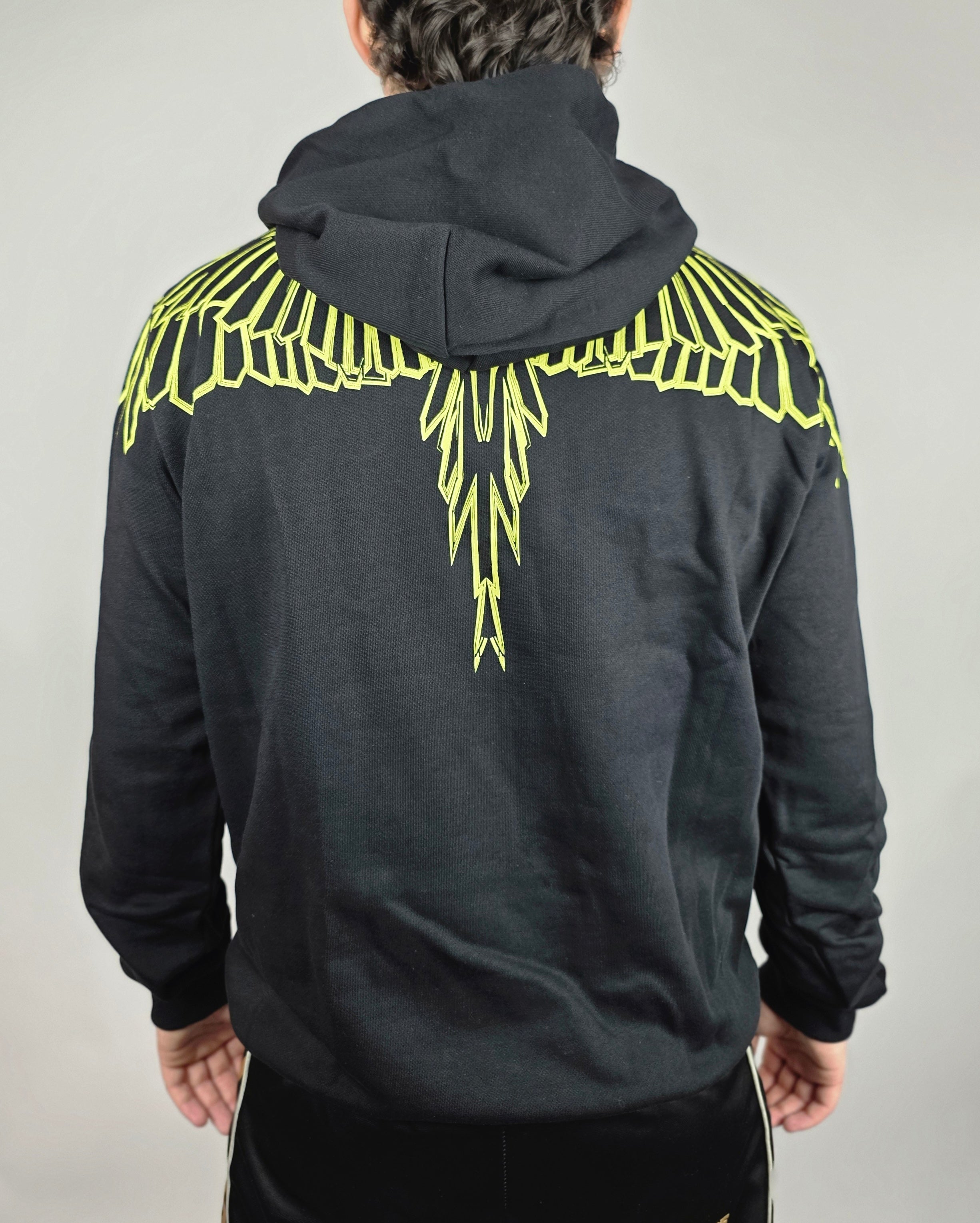 Hoodie Yellow Stylized Wings - County Of Milan
