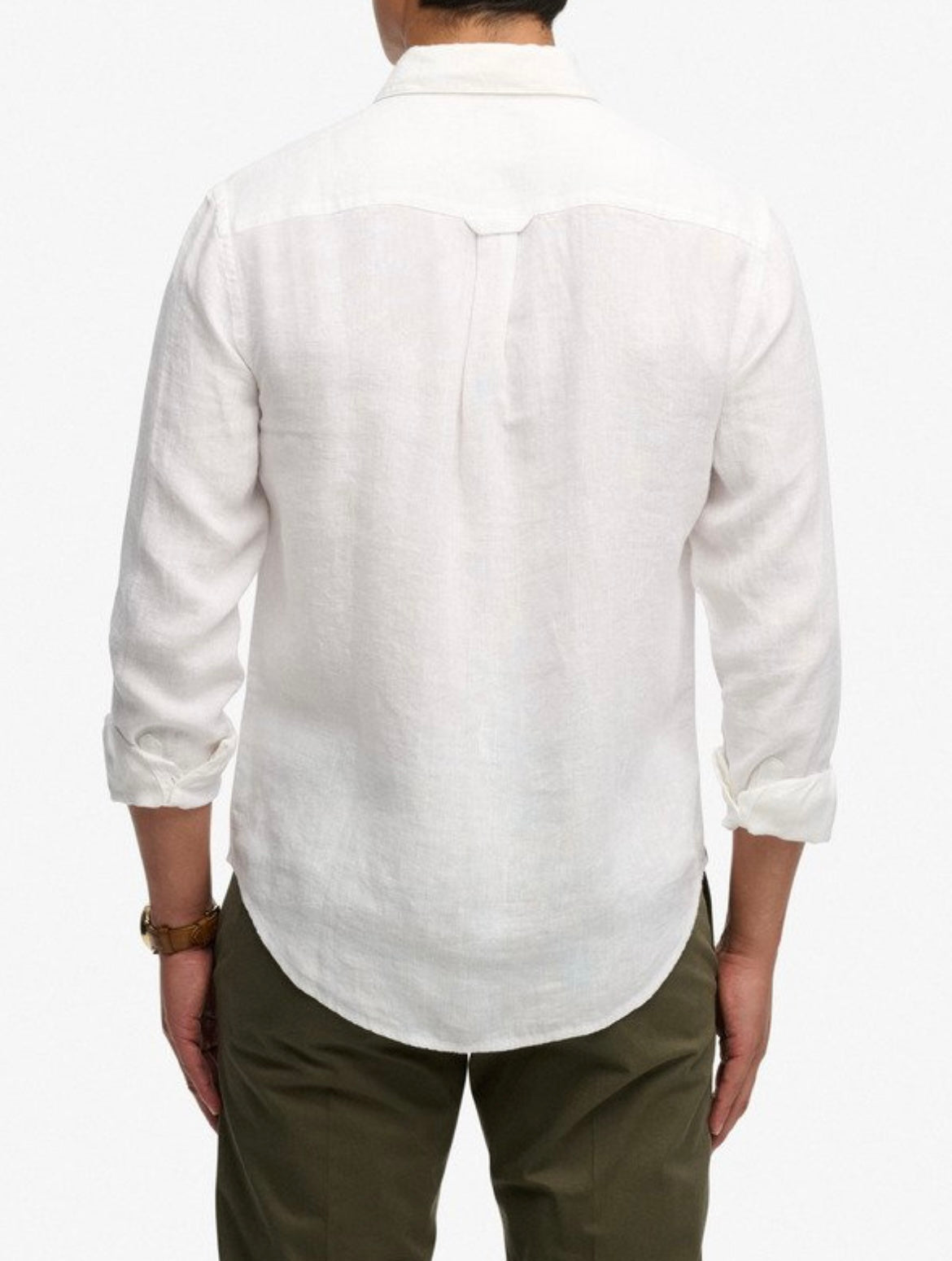 Camicia Lino Manica Lunga, Bianco - Superdry