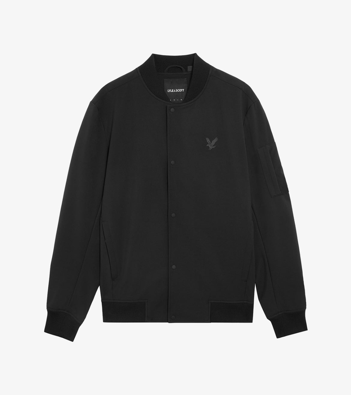 Softshell Bomber Jacket, Jet Black - Lyle&Scott